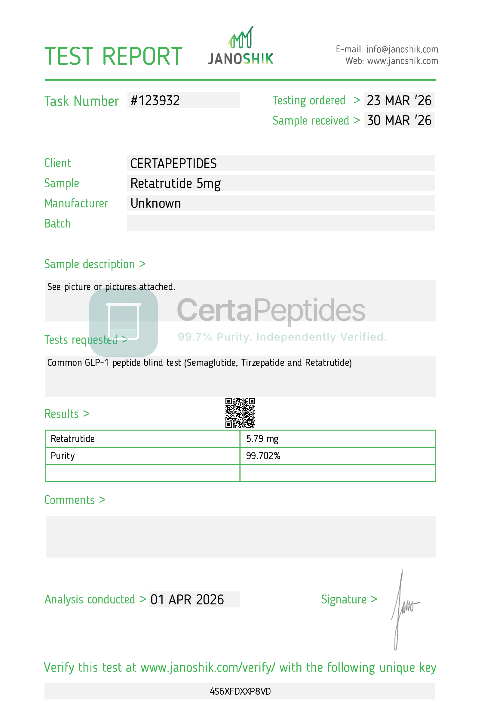 Certificate scan