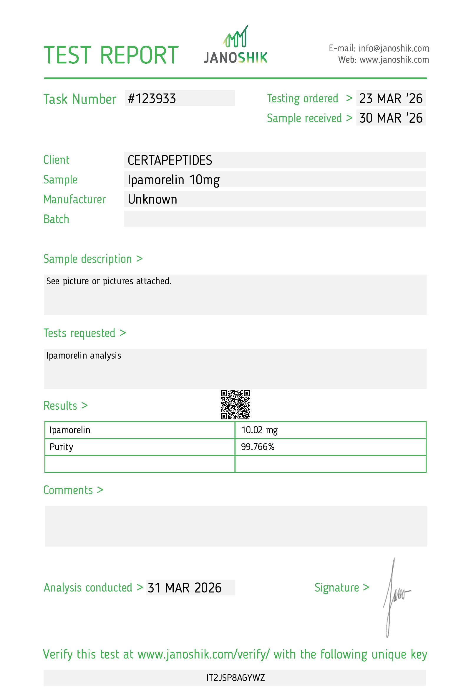 Certificate scan