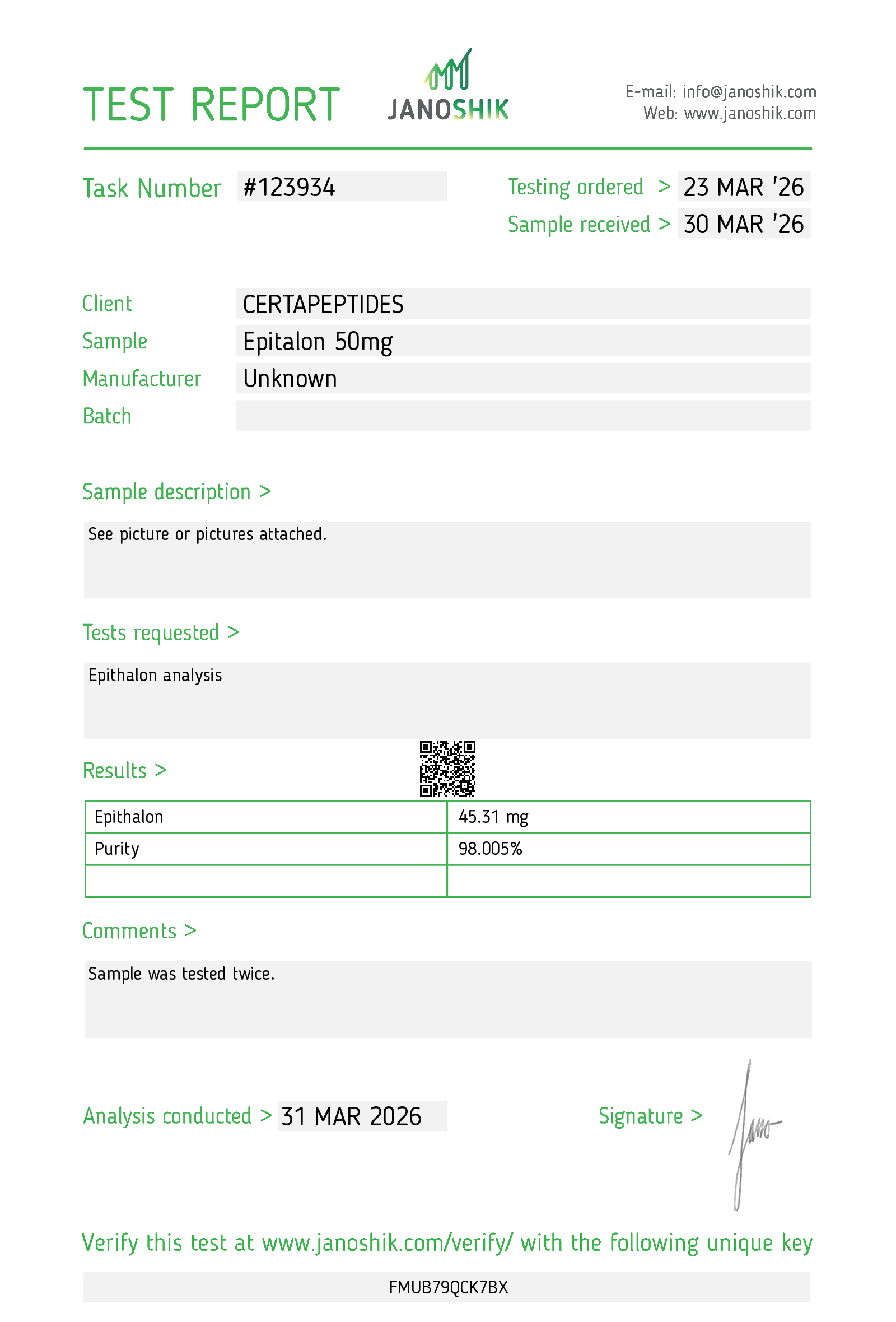 Certificate scan