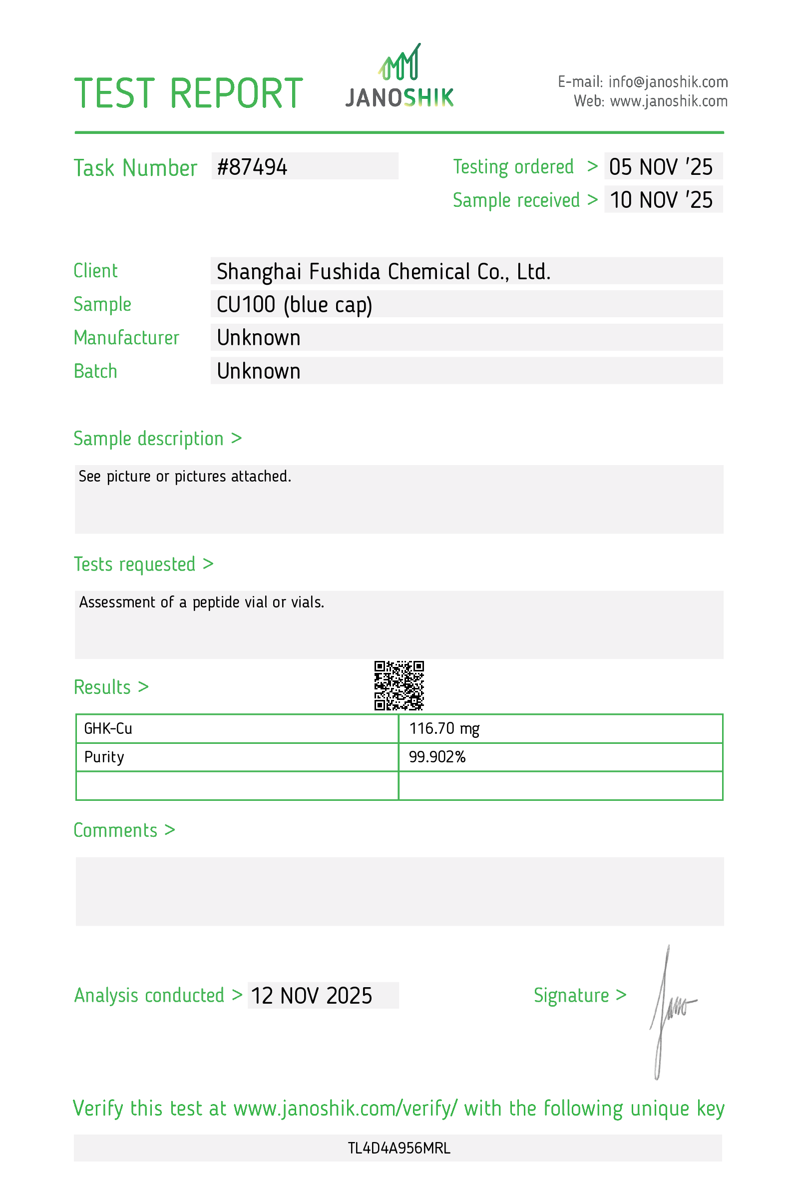 Certificate scan
