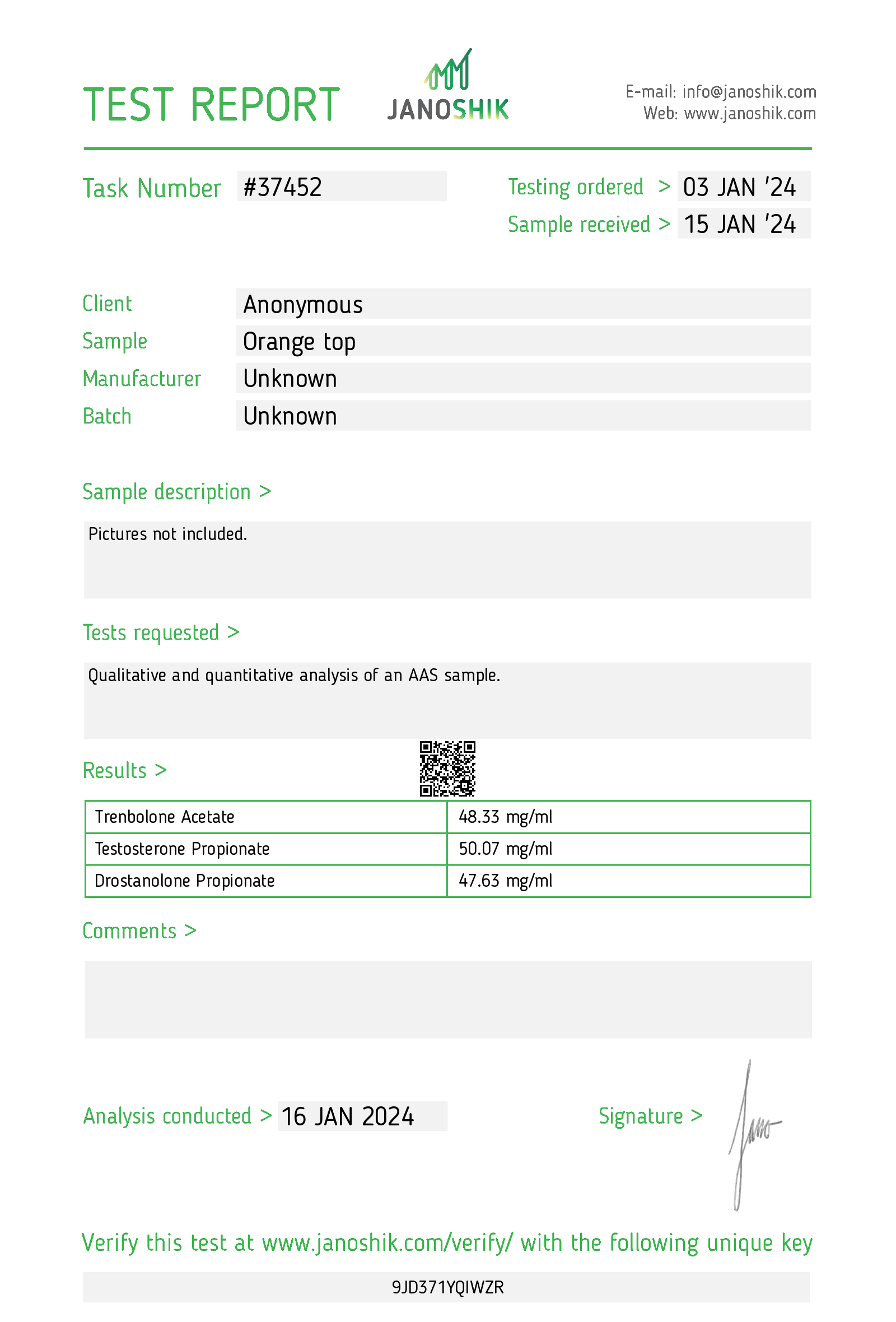 Certificate scan