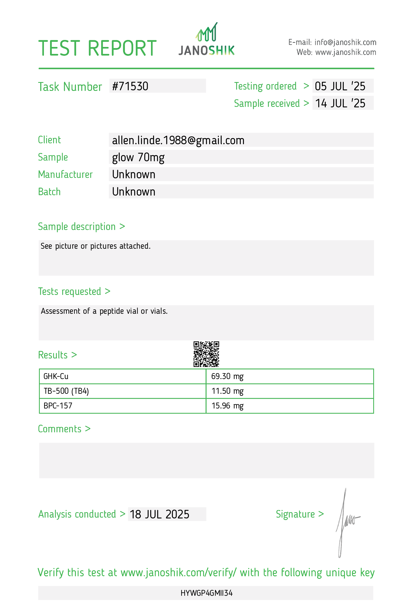 Certificate scan