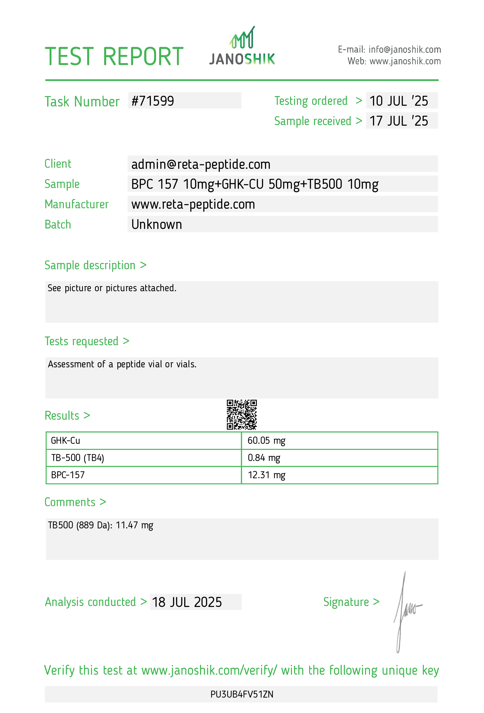 Certificate scan