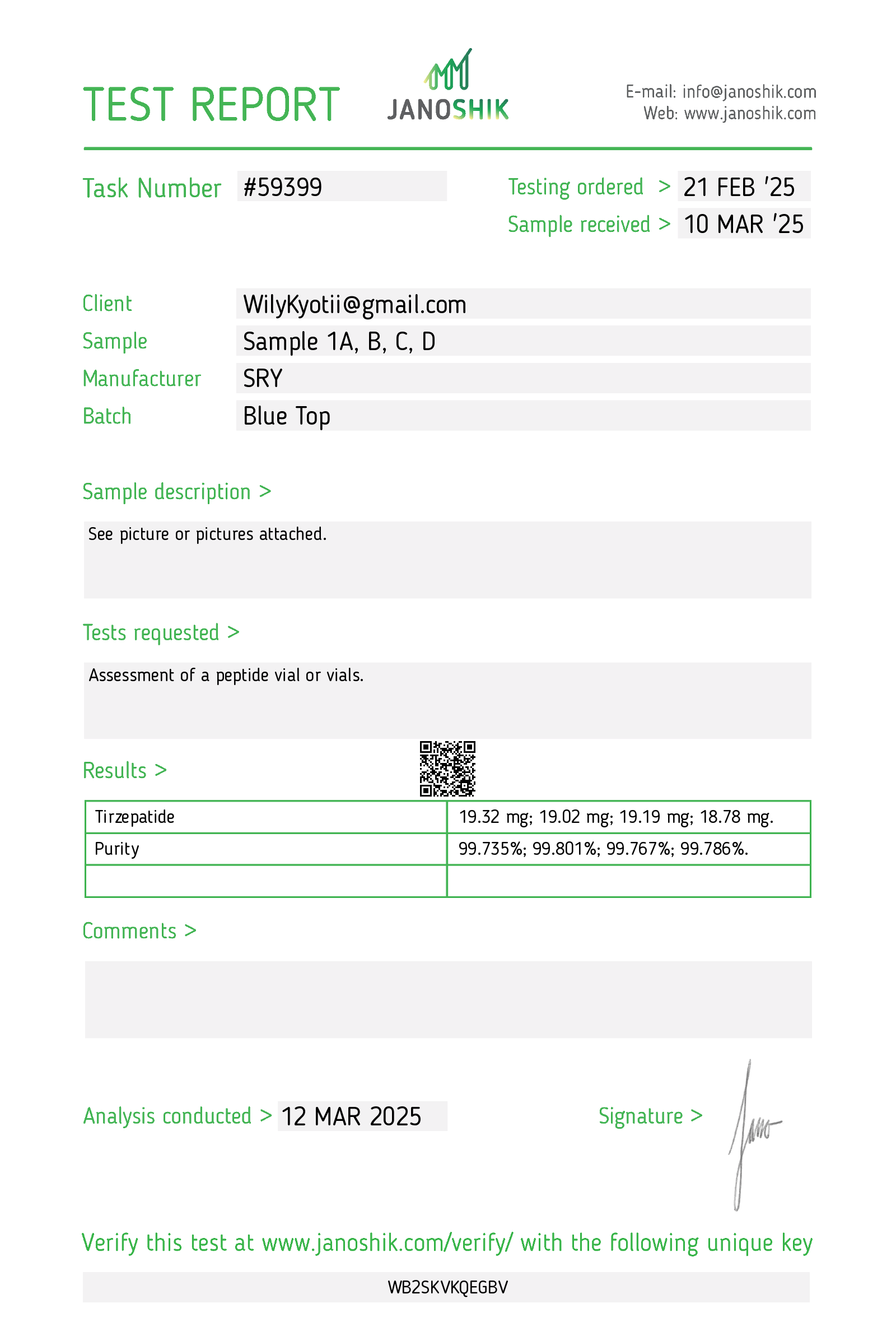 Certificate scan