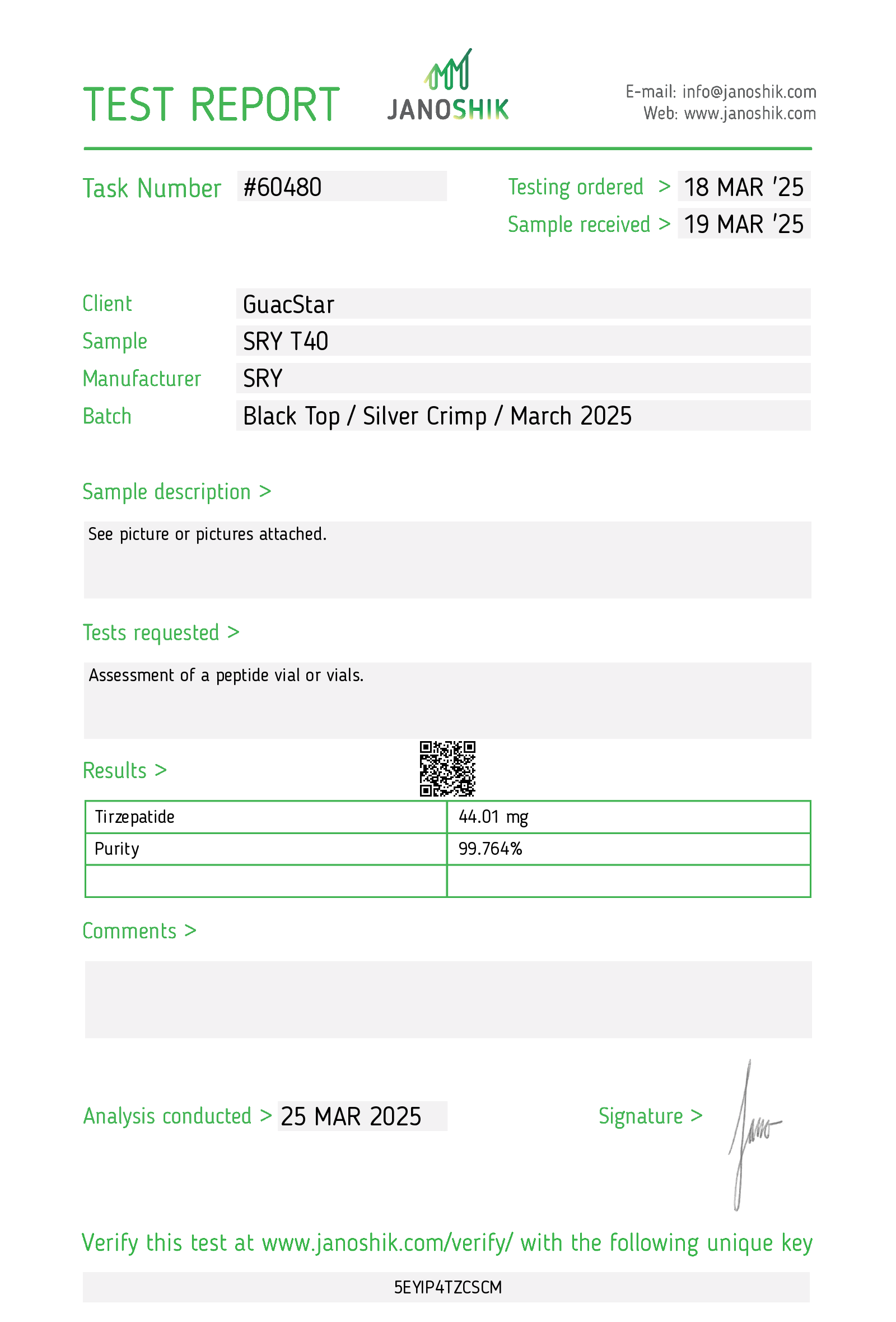 Certificate scan
