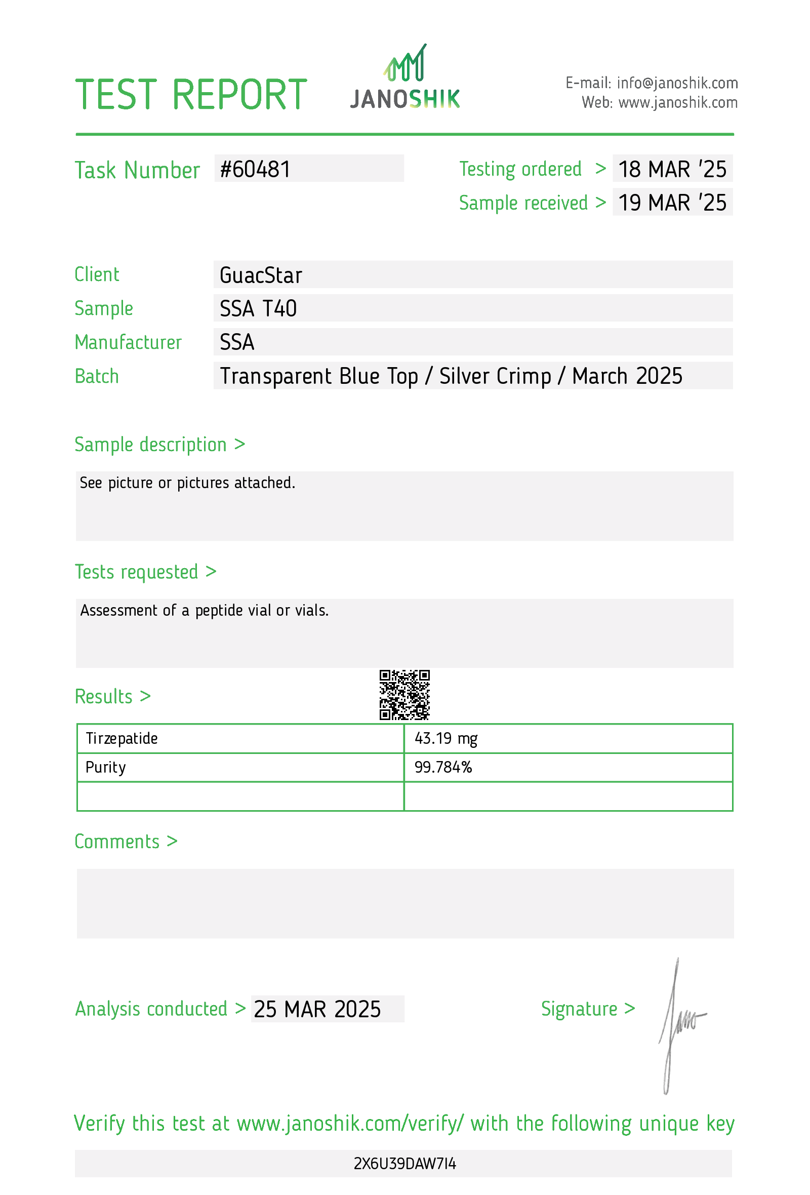 Certificate scan