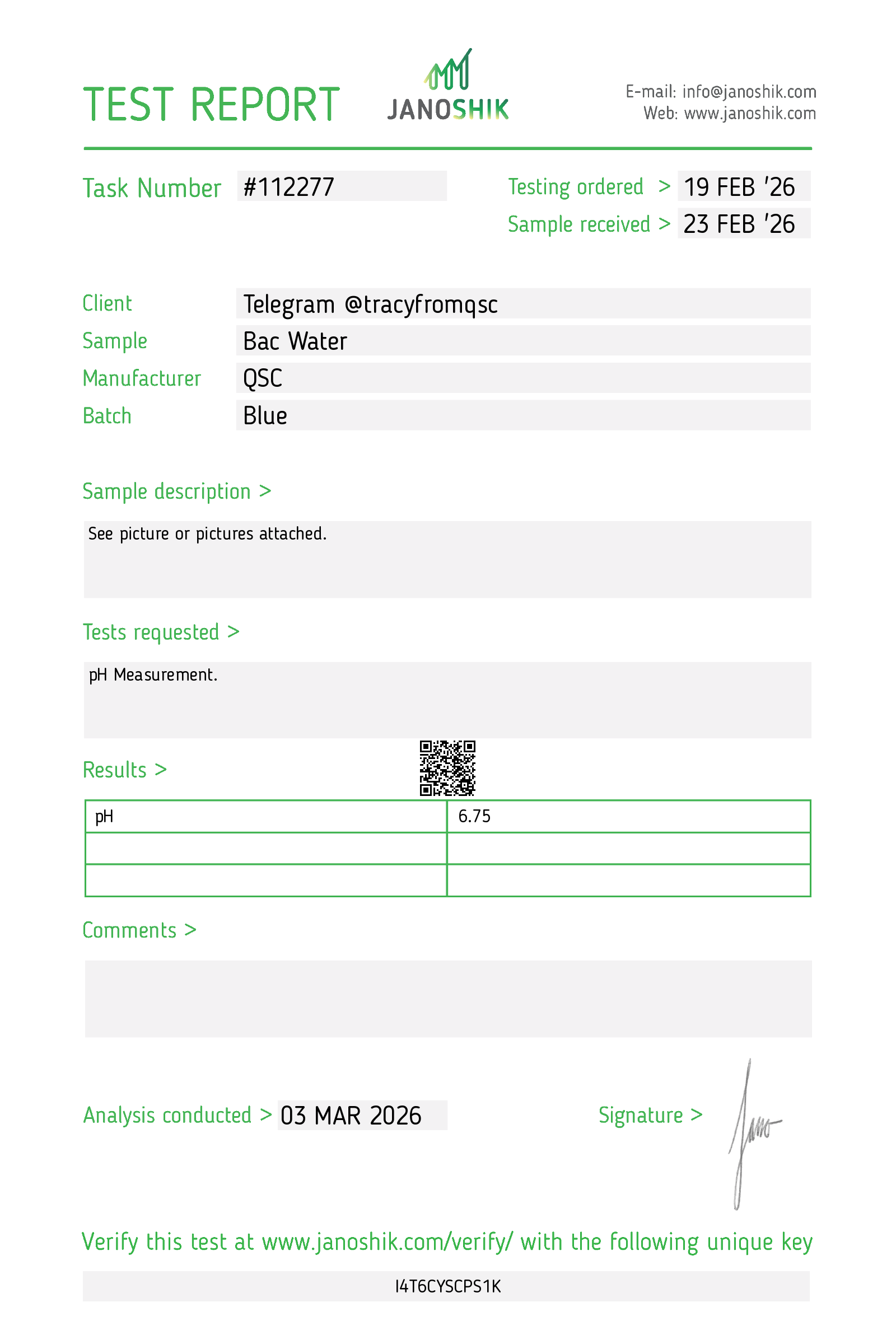 Certificate scan