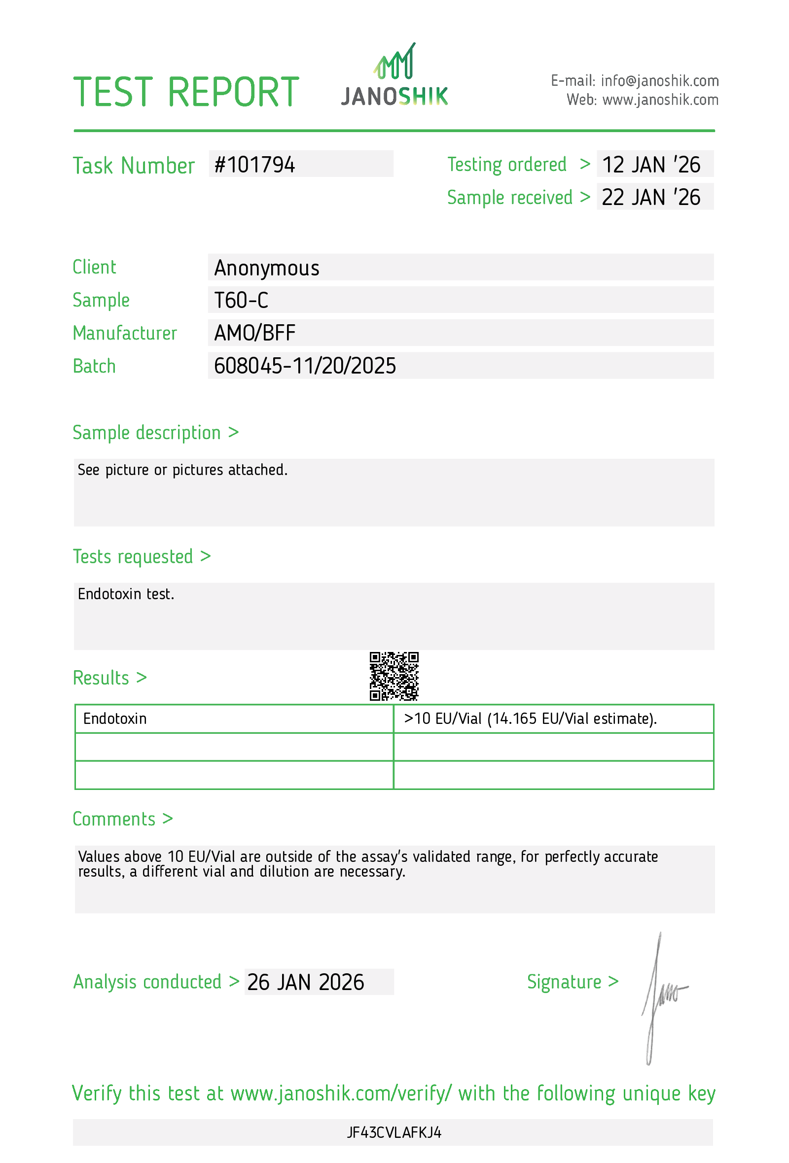 Certificate scan