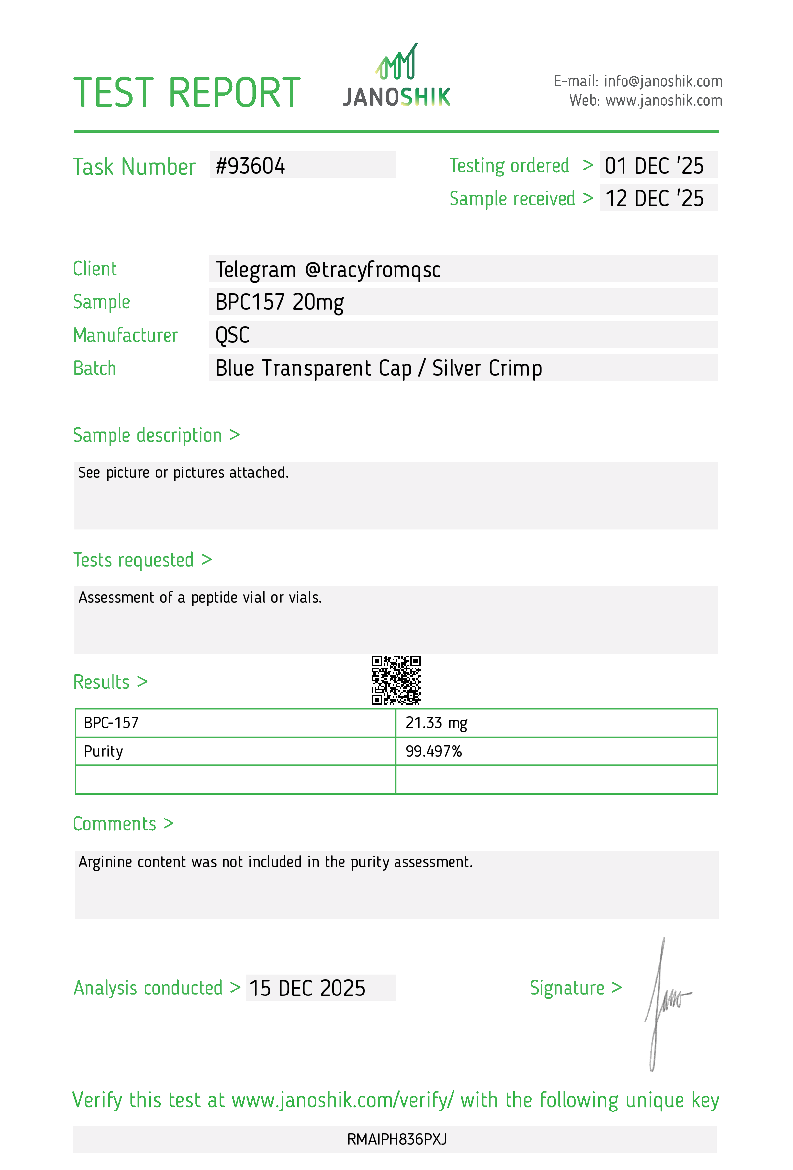 Certificate scan