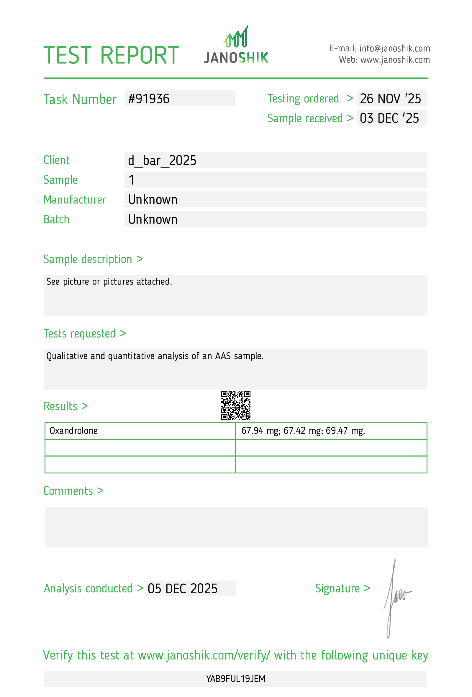 Certificate scan
