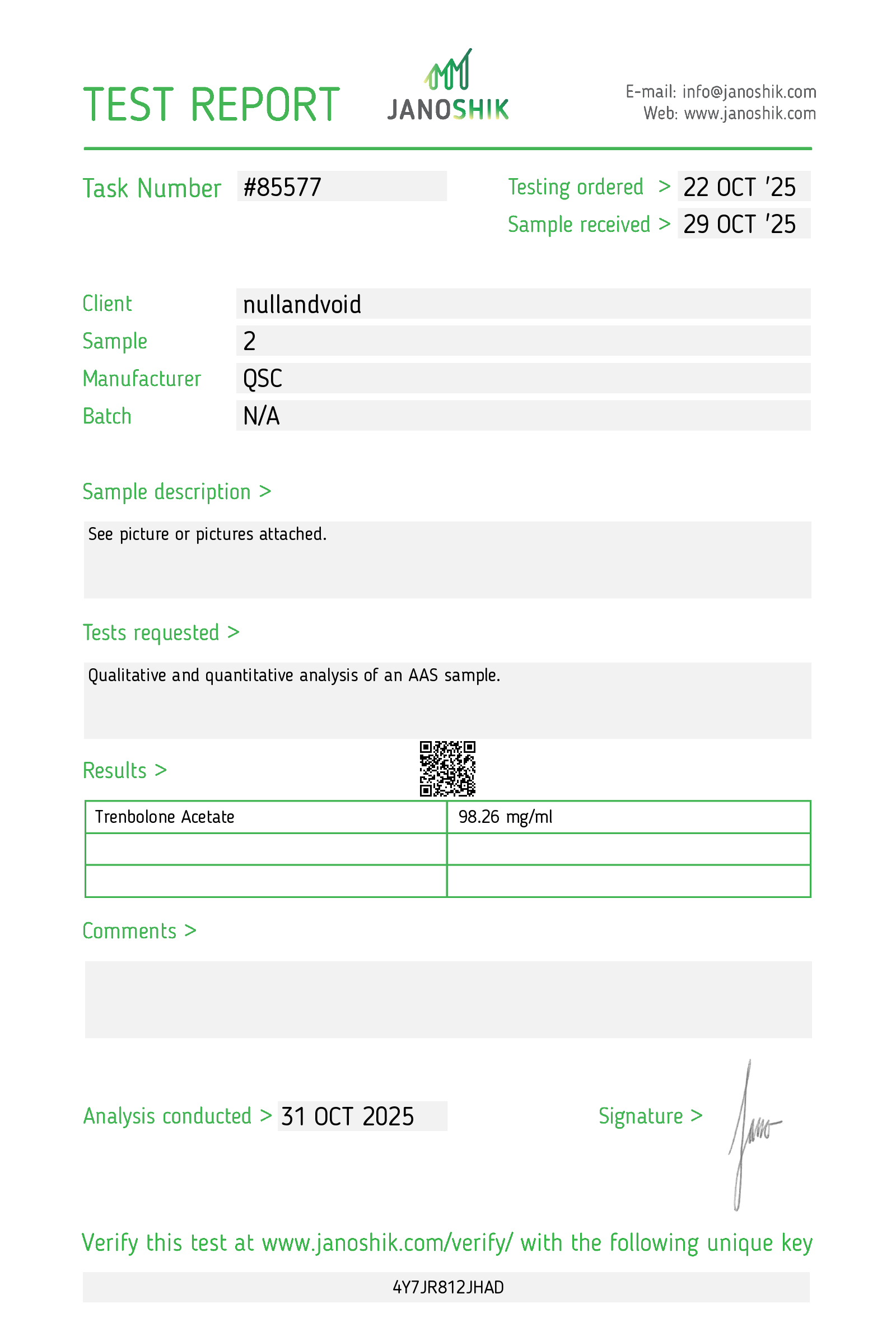 Certificate scan