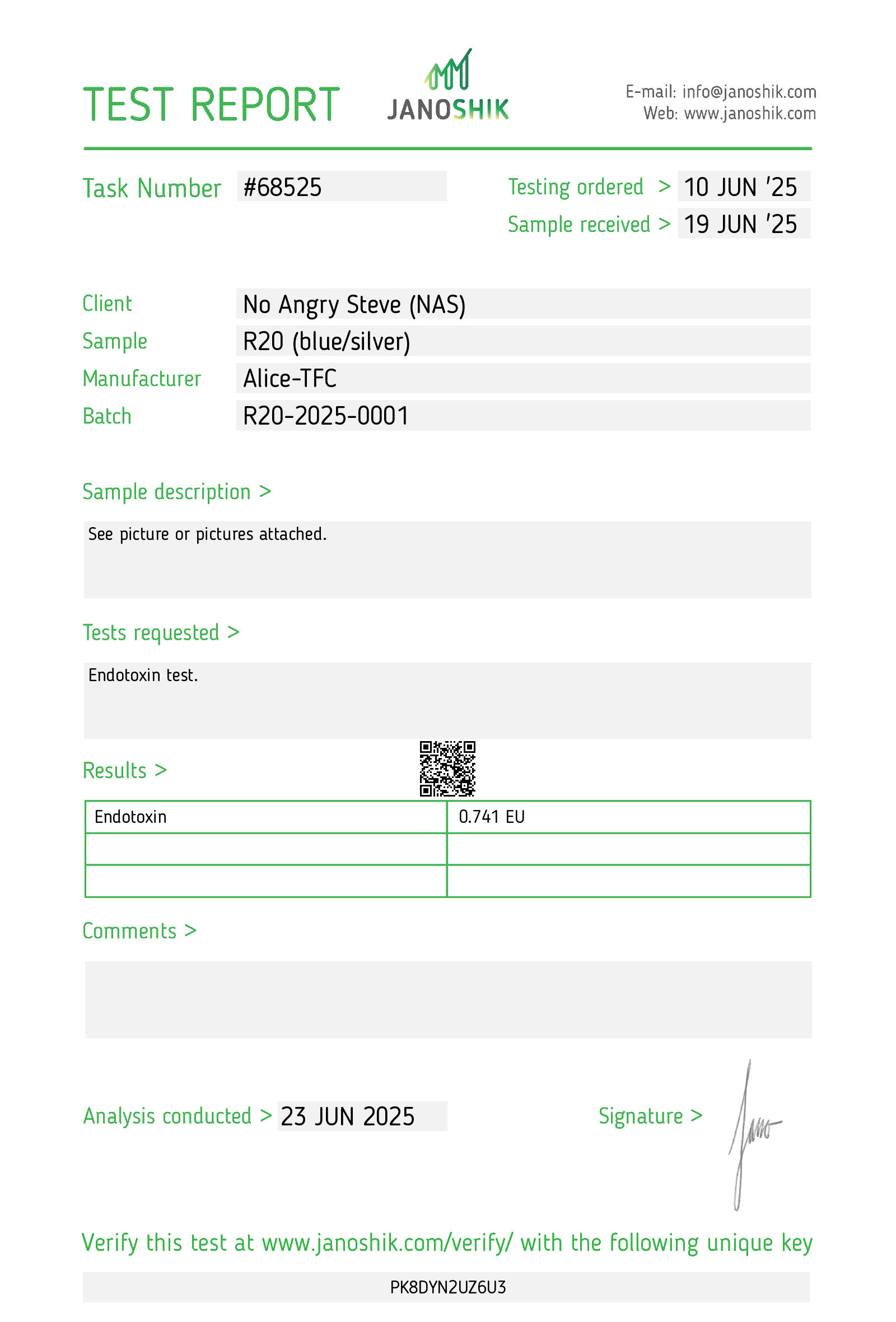 Certificate scan