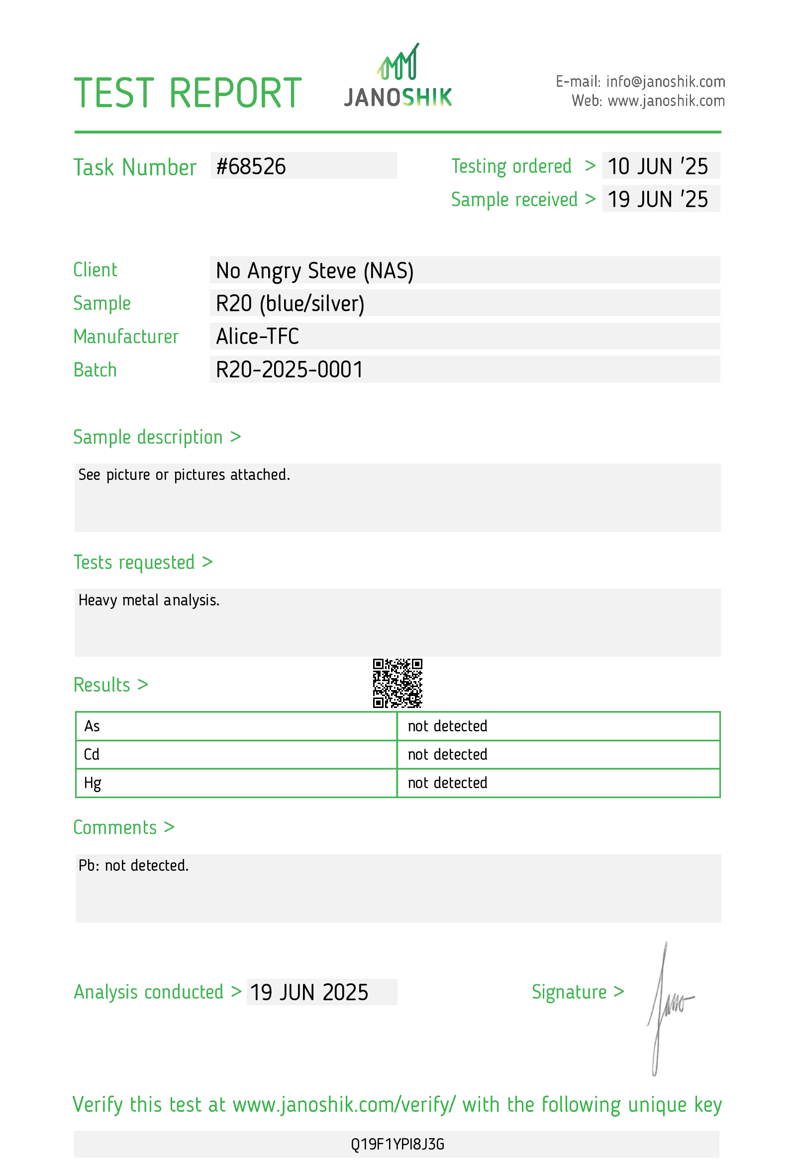 Certificate scan