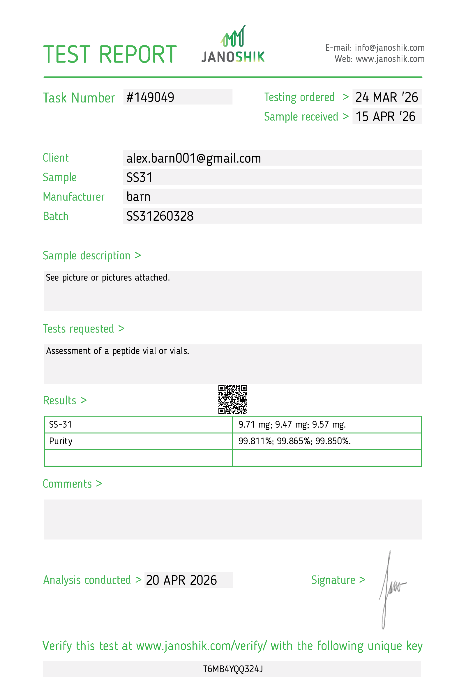 Certificate scan
