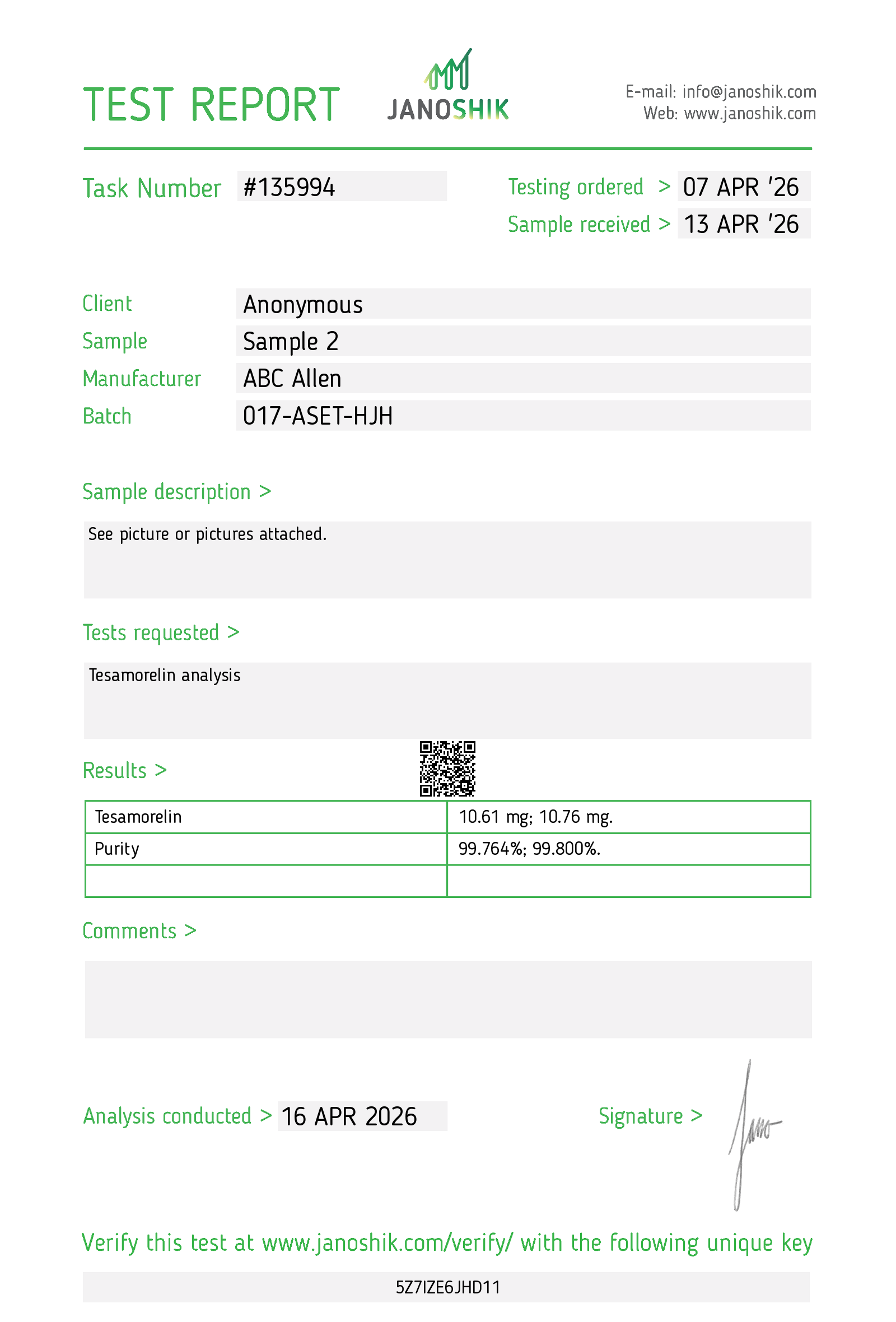 Certificate scan
