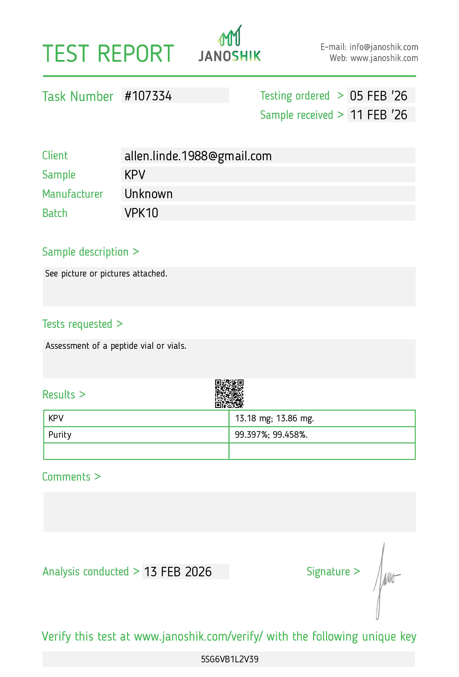 Certificate scan