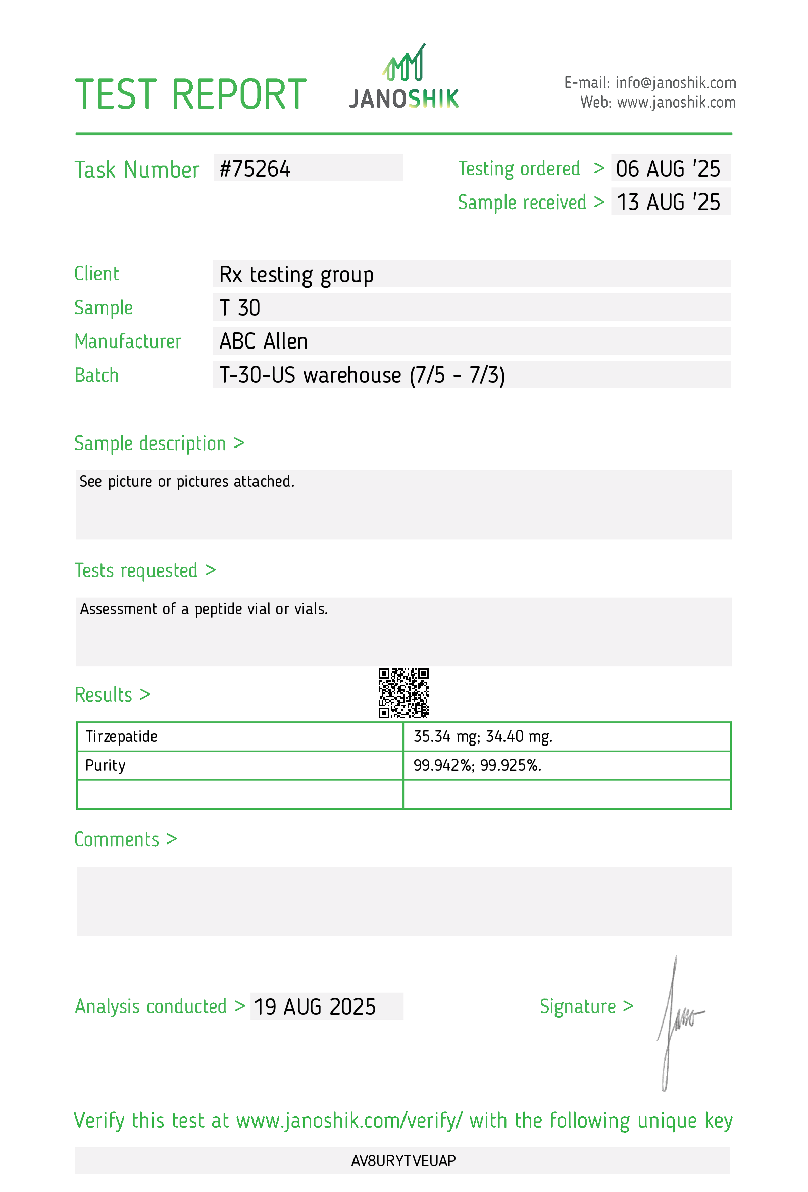 Certificate scan