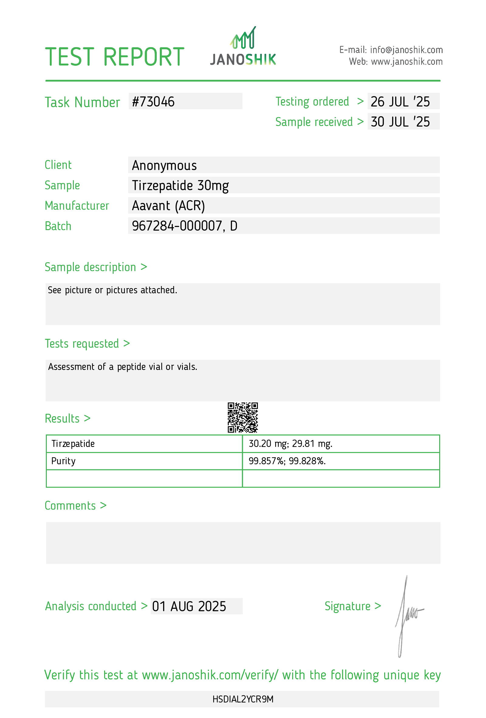 Certificate scan