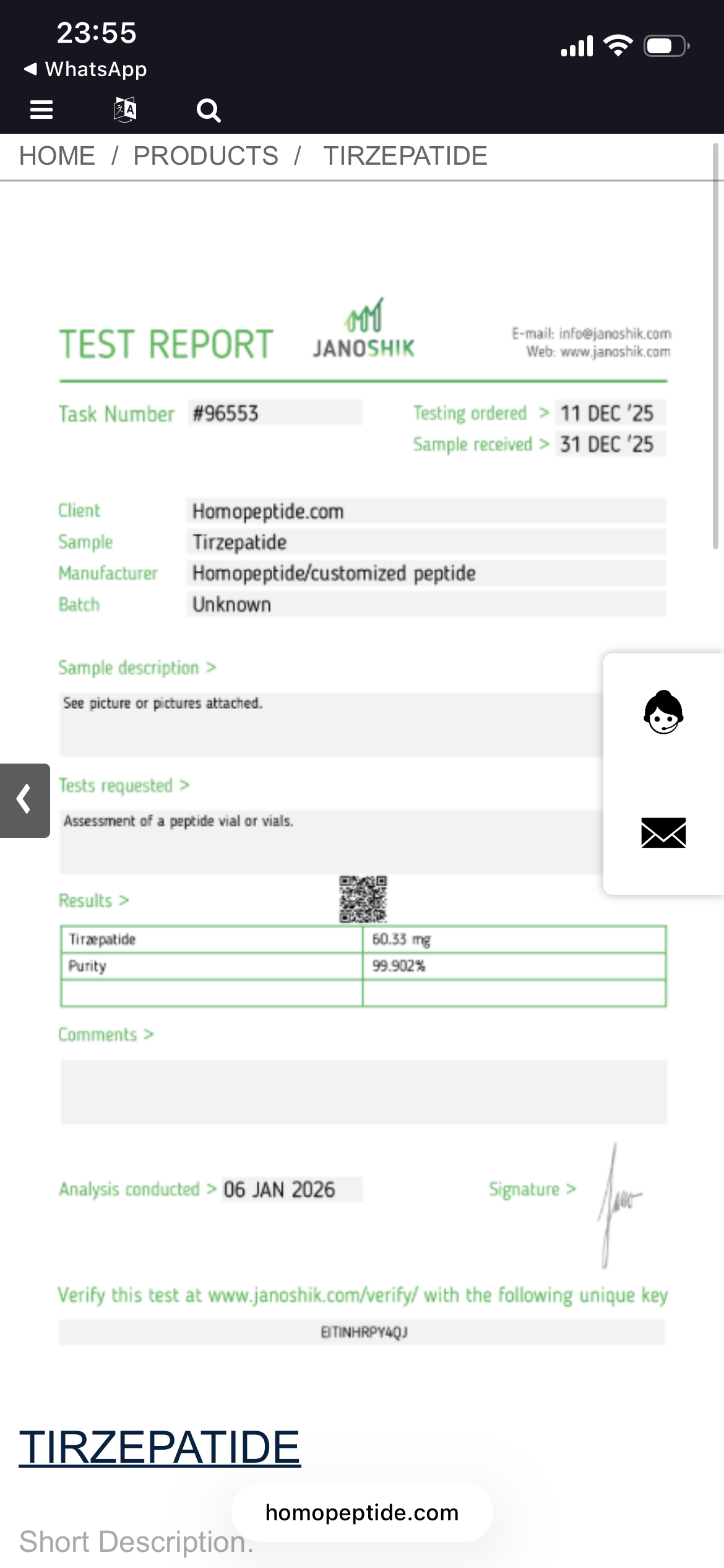 Certificate scan
