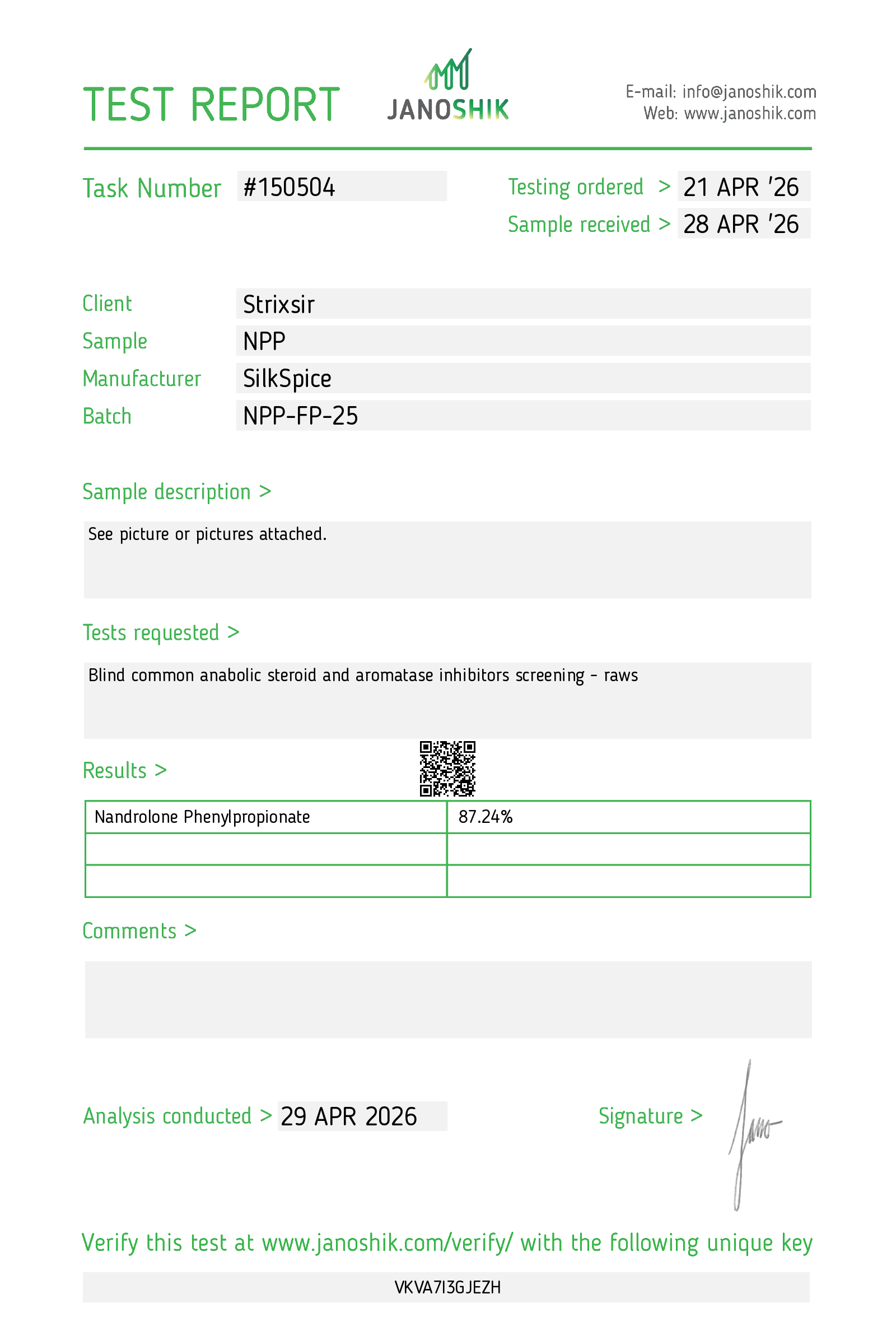 Certificate scan