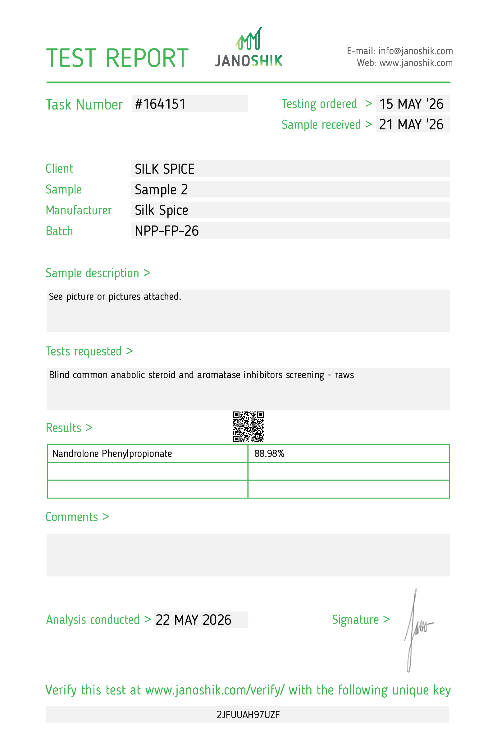 Certificate scan