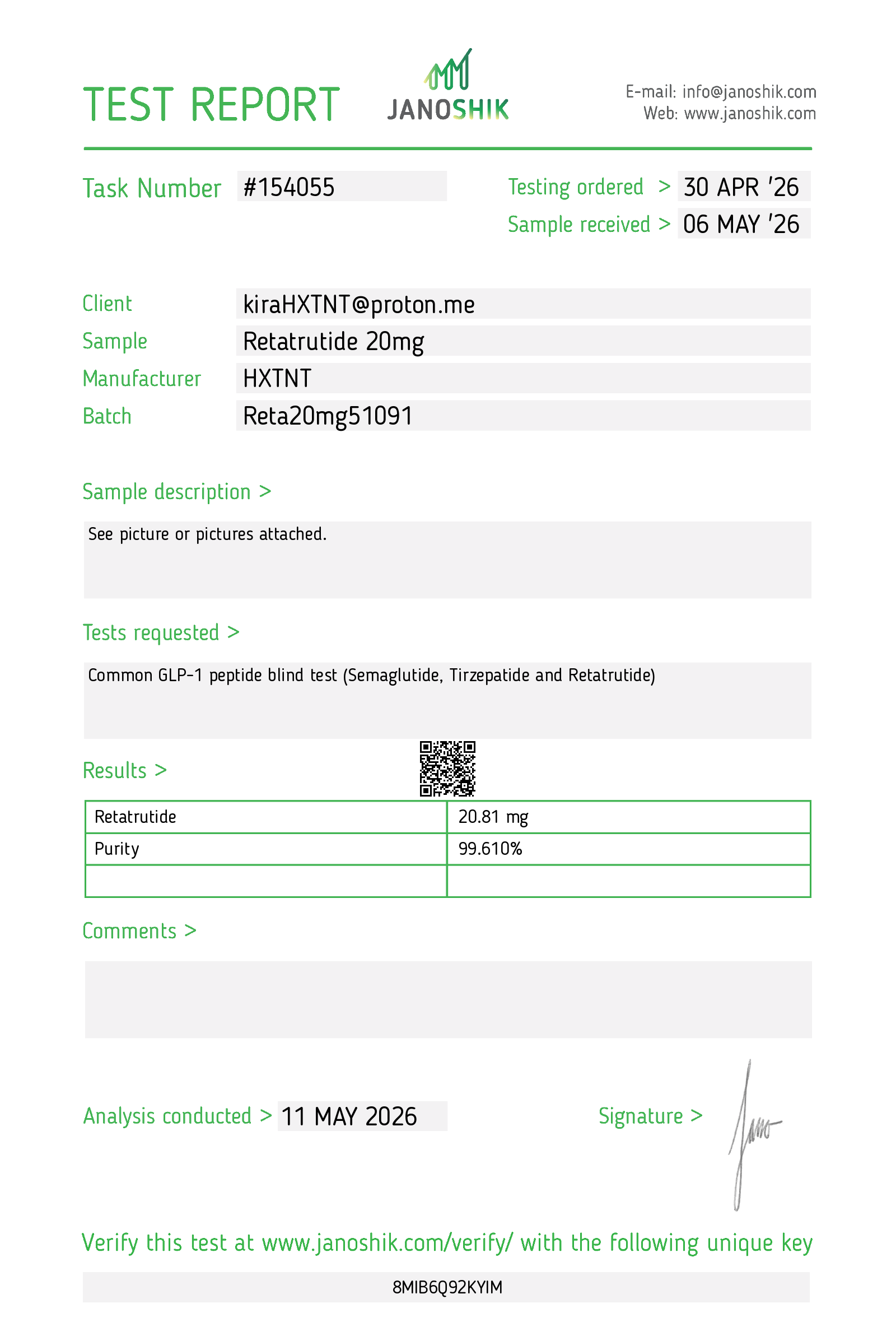 Certificate scan