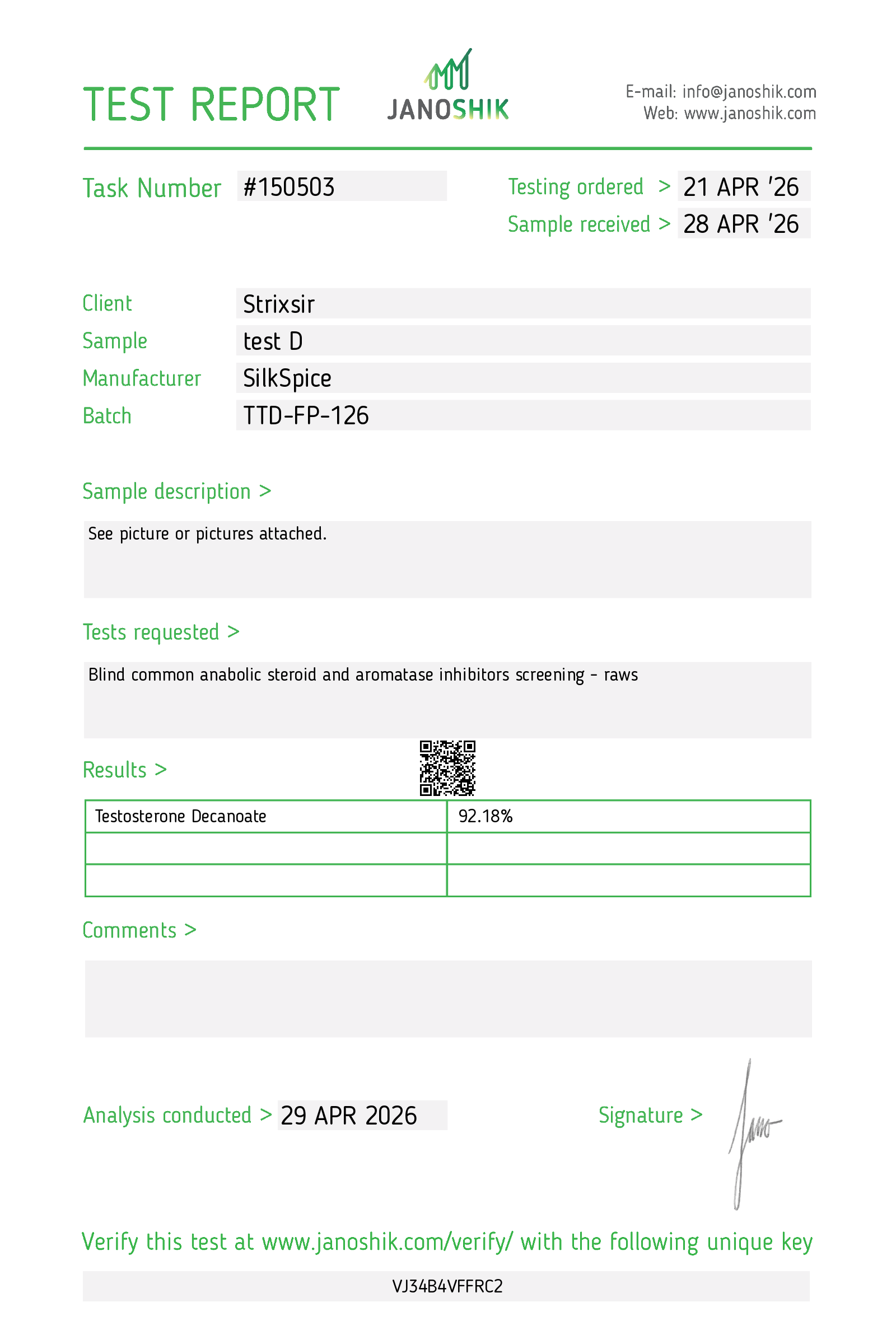 Certificate scan