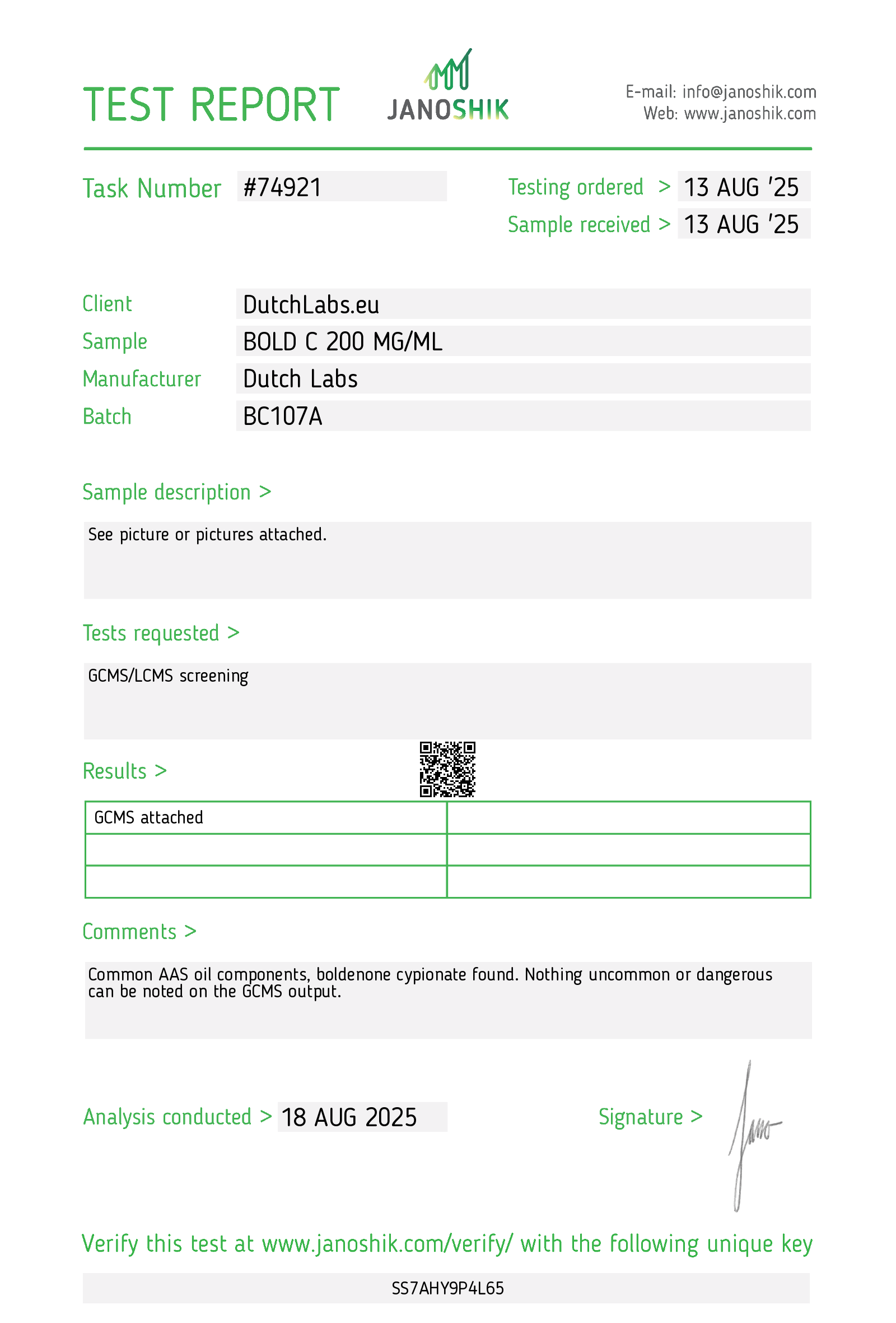Certificate scan
