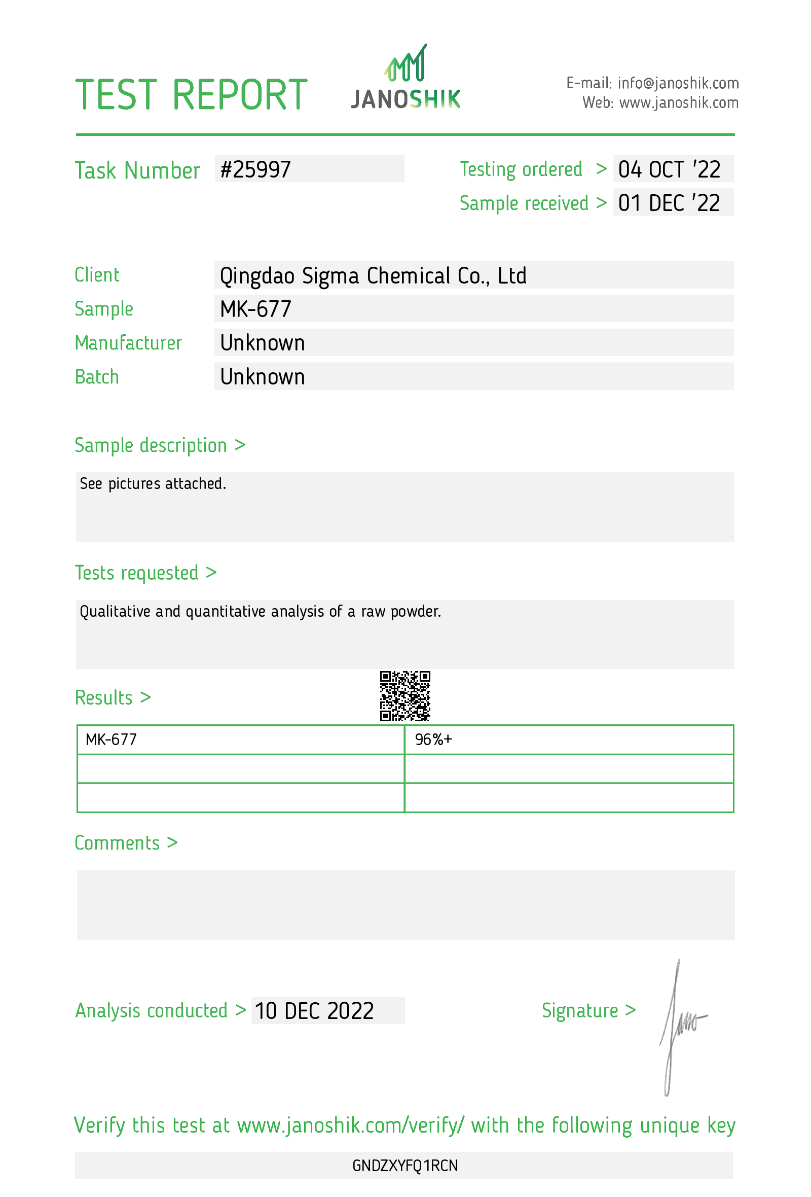 Certificate scan