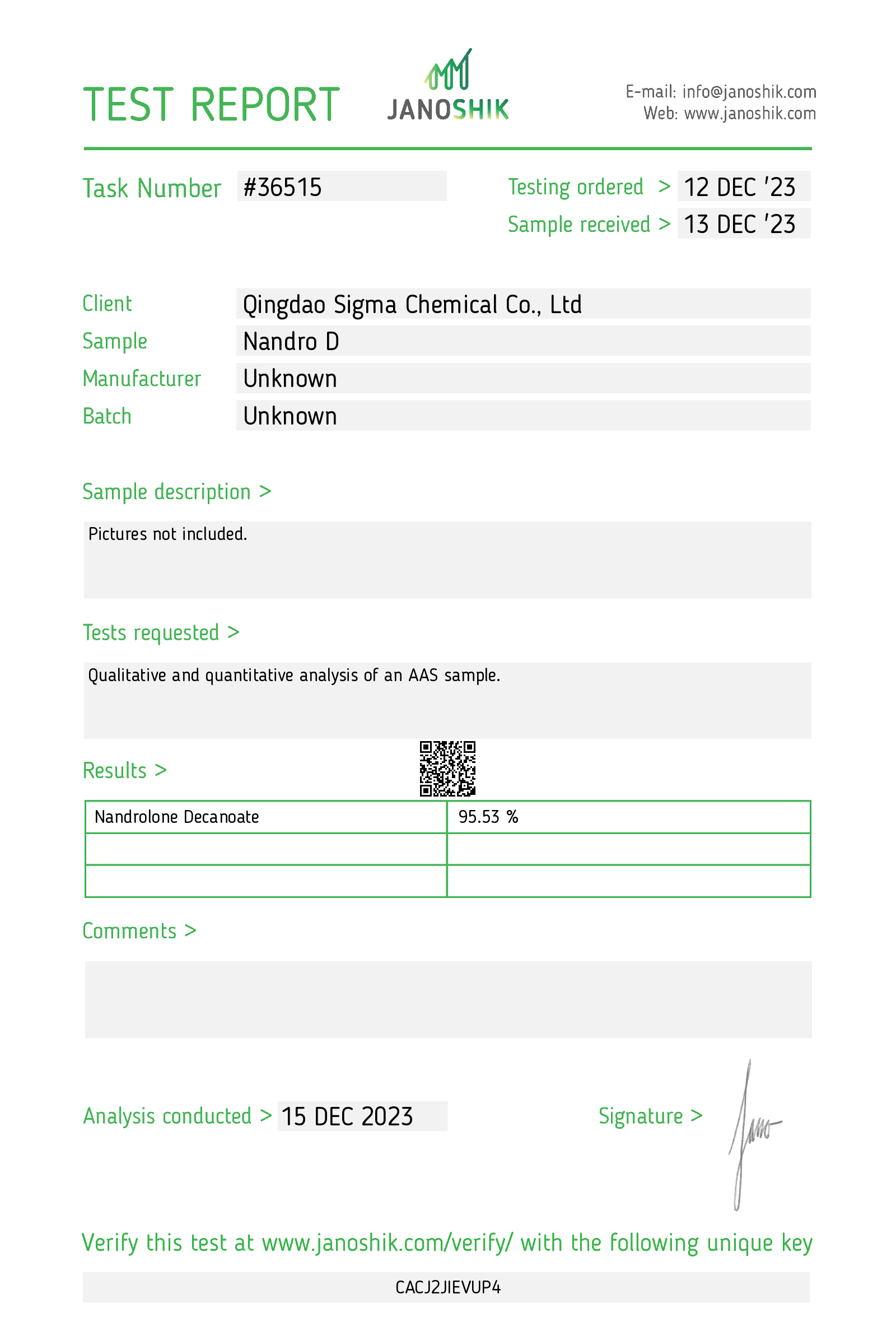 Certificate scan
