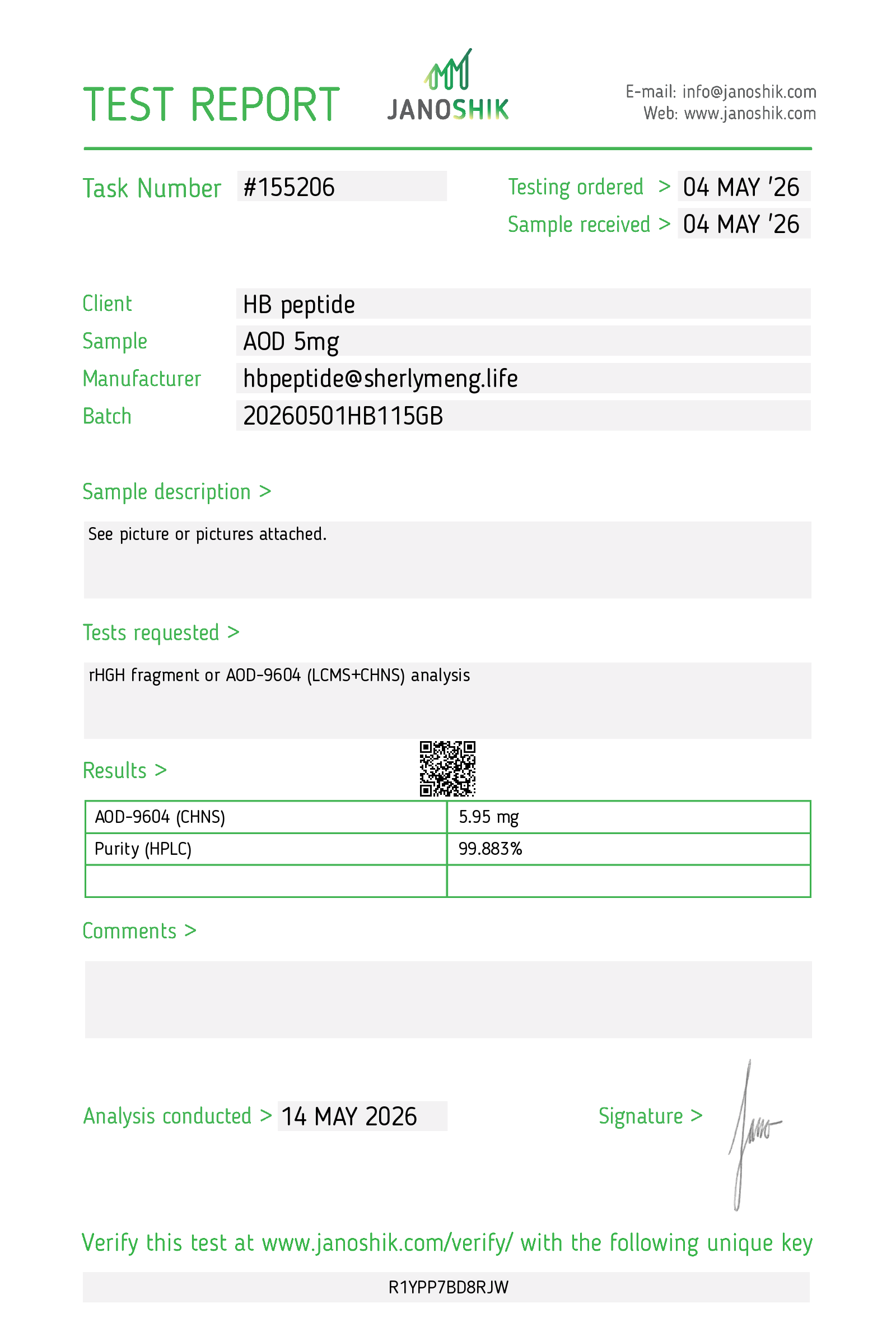 Certificate scan