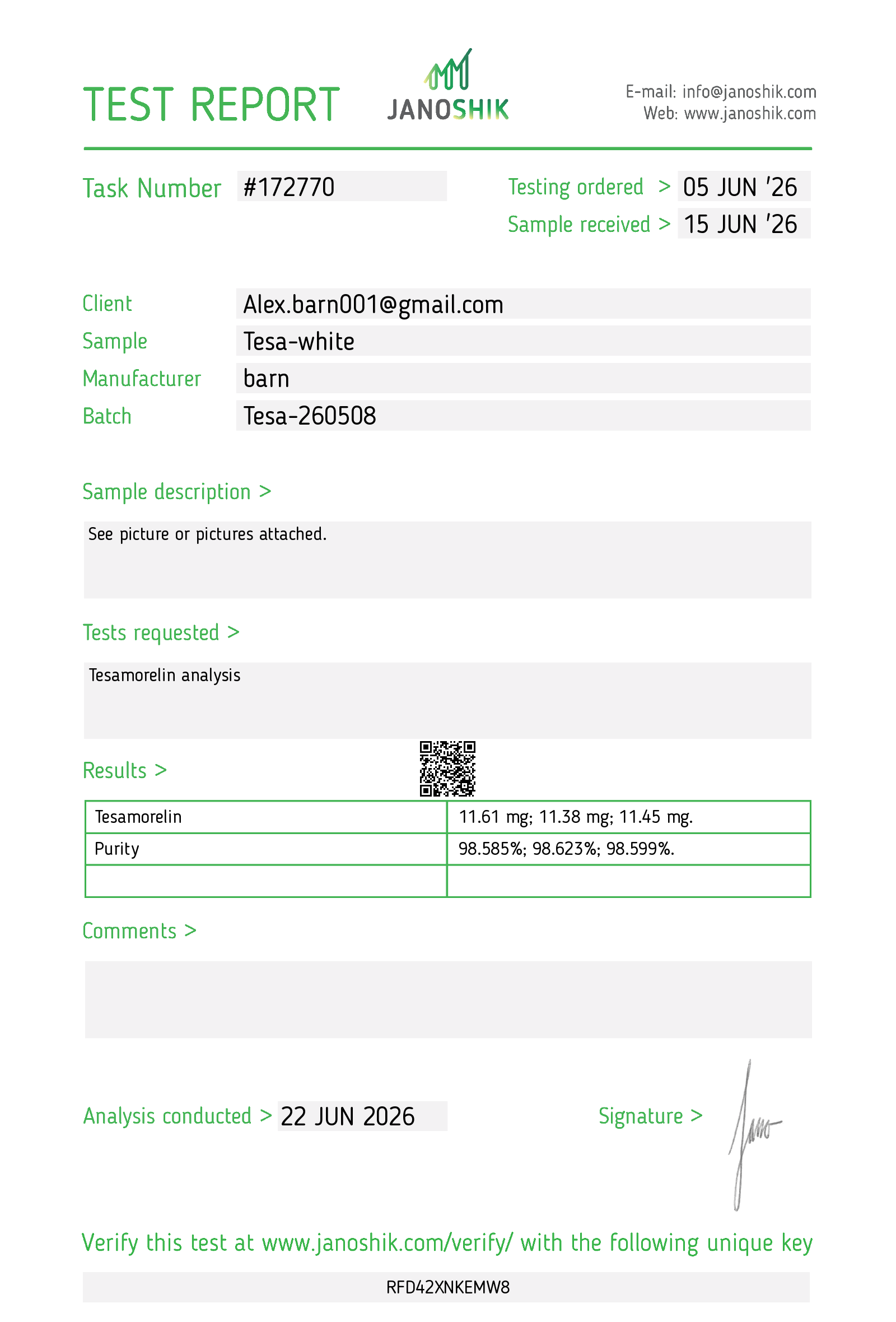 Certificate scan