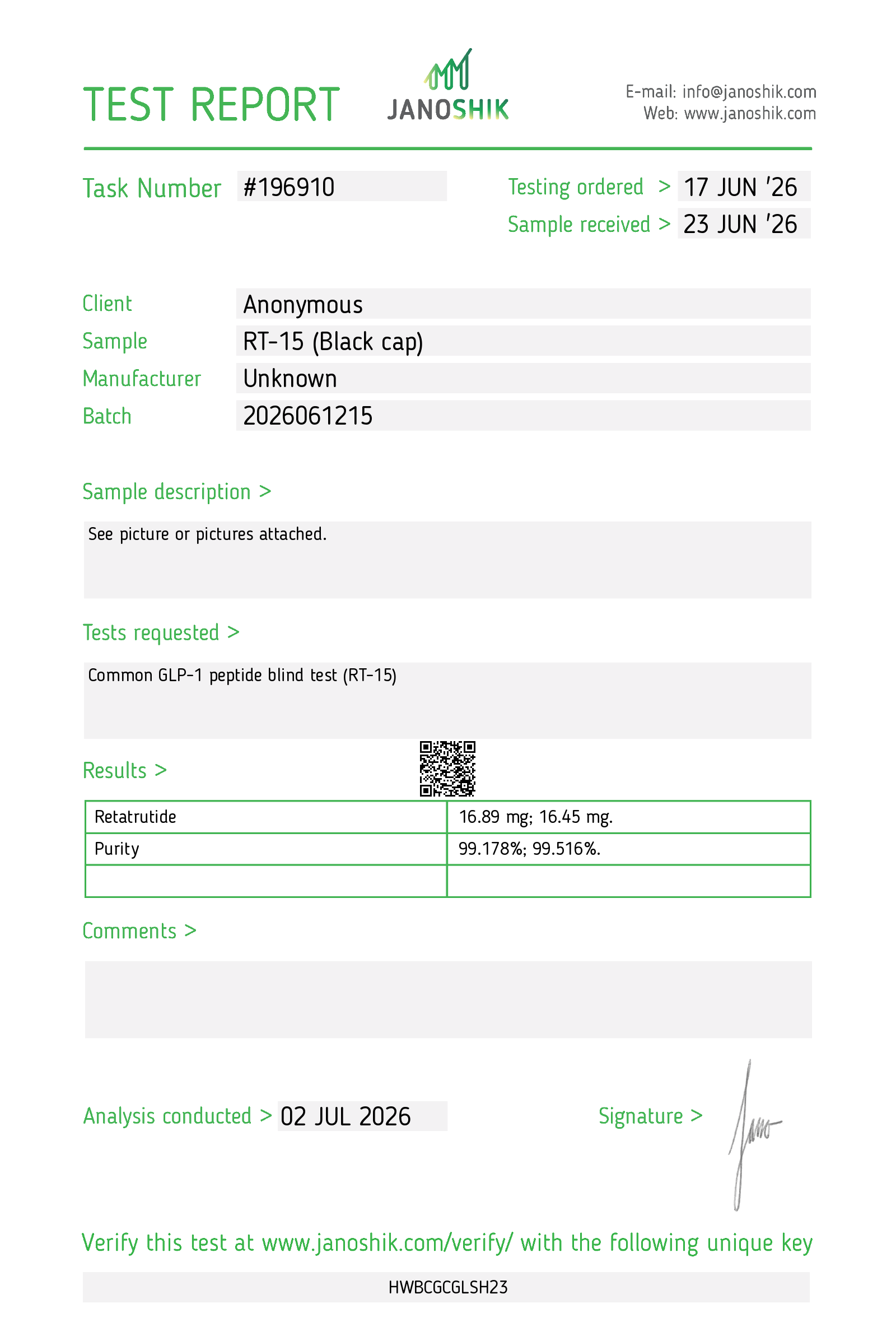 Certificate scan