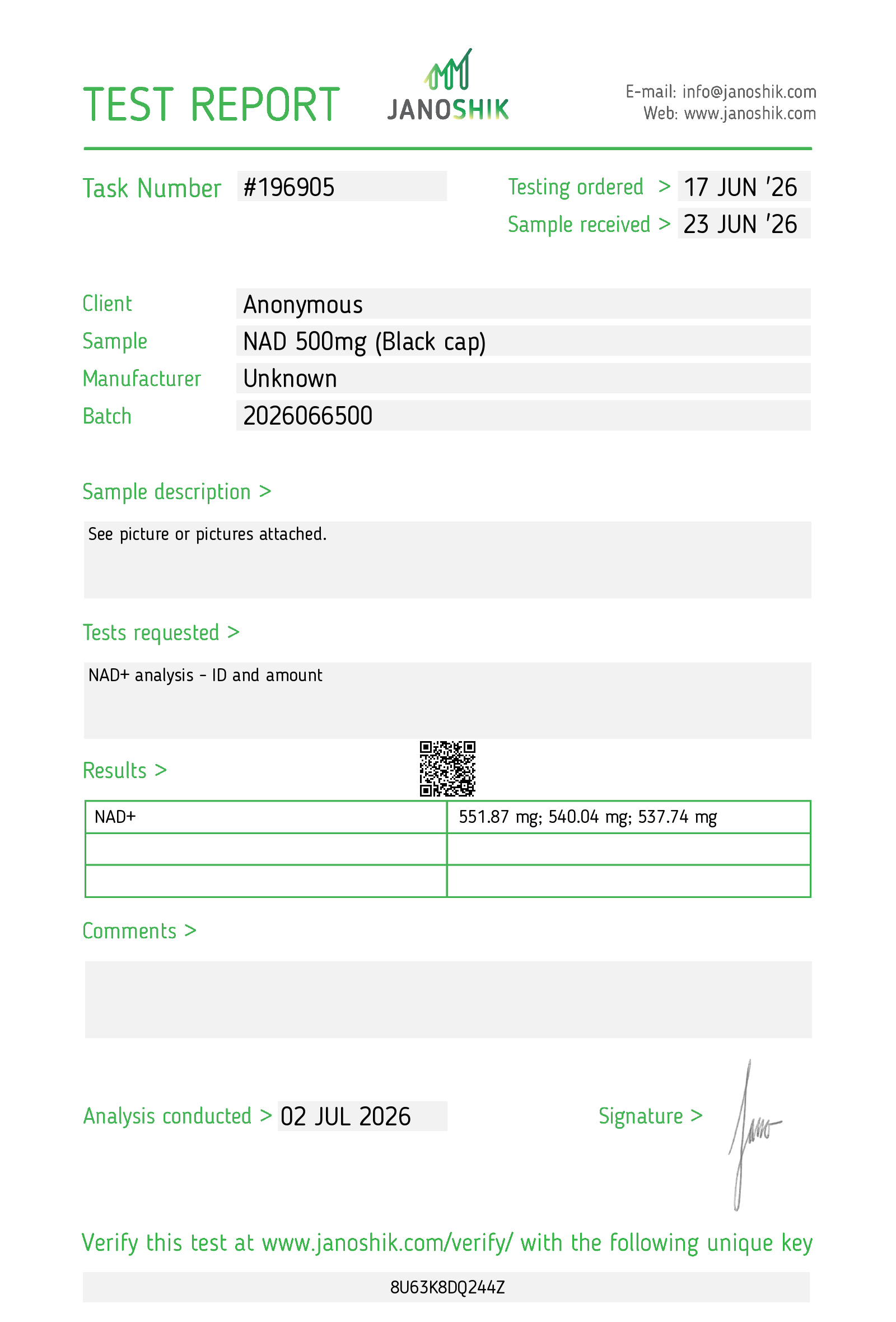 Certificate scan
