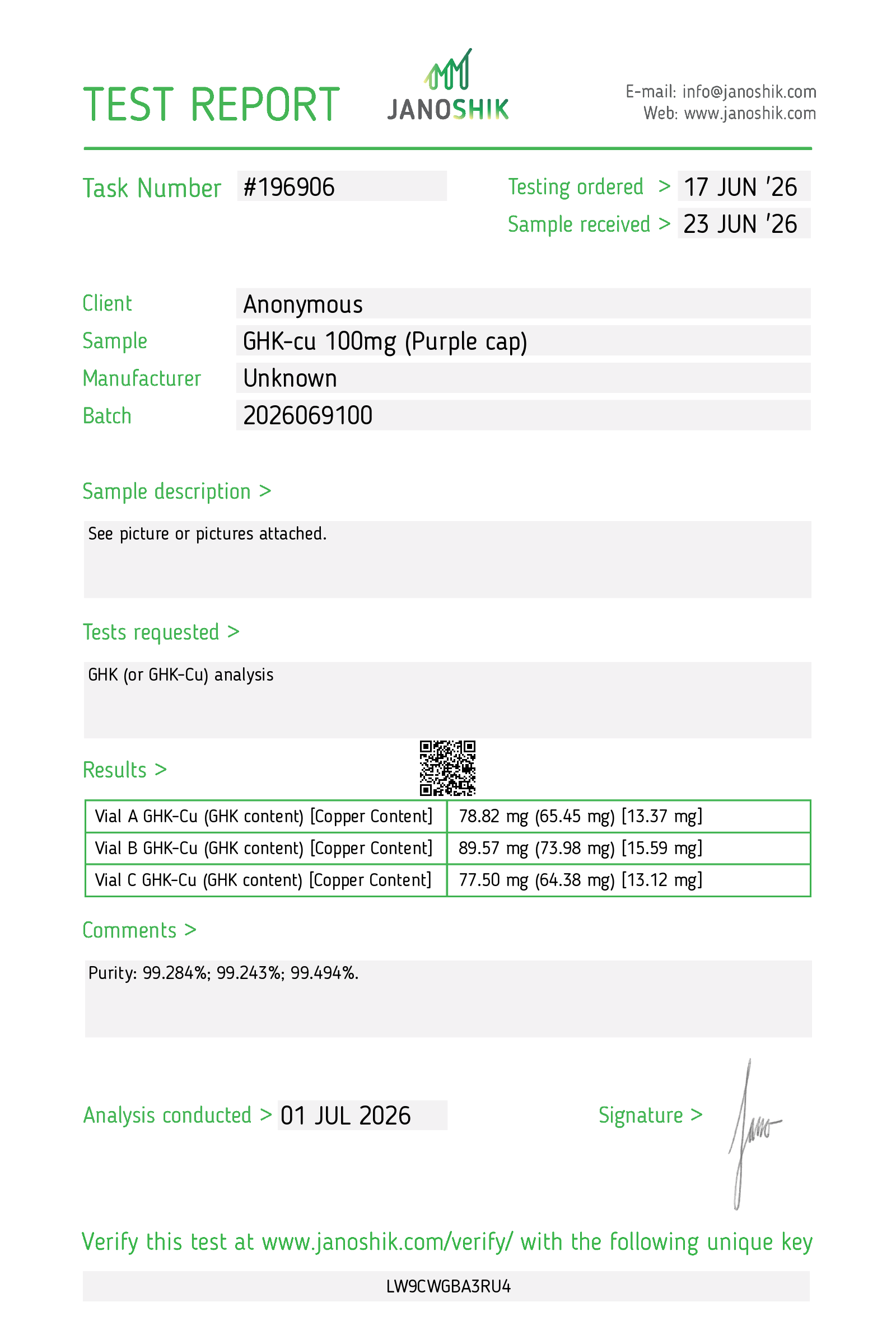 Certificate scan