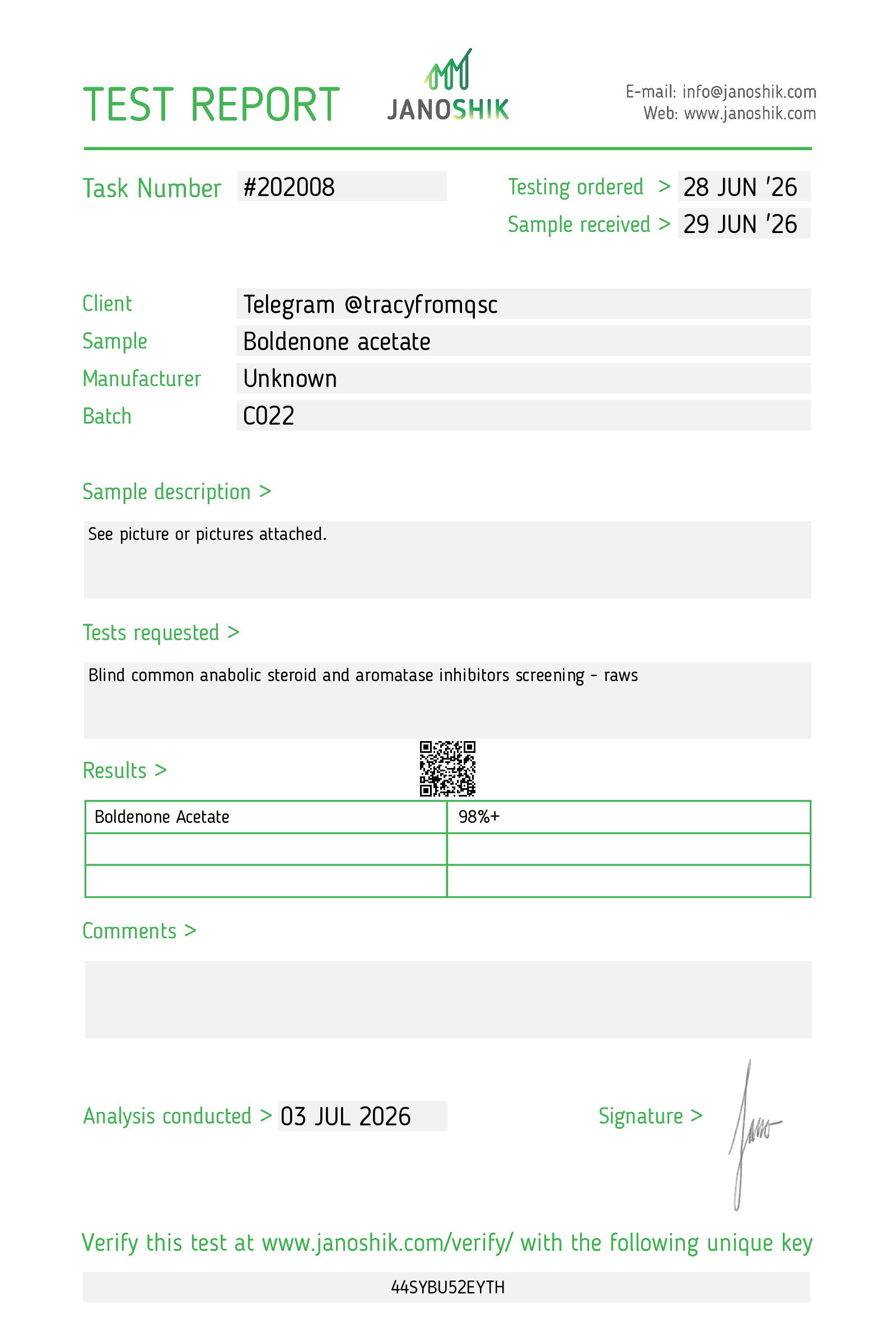 Certificate scan