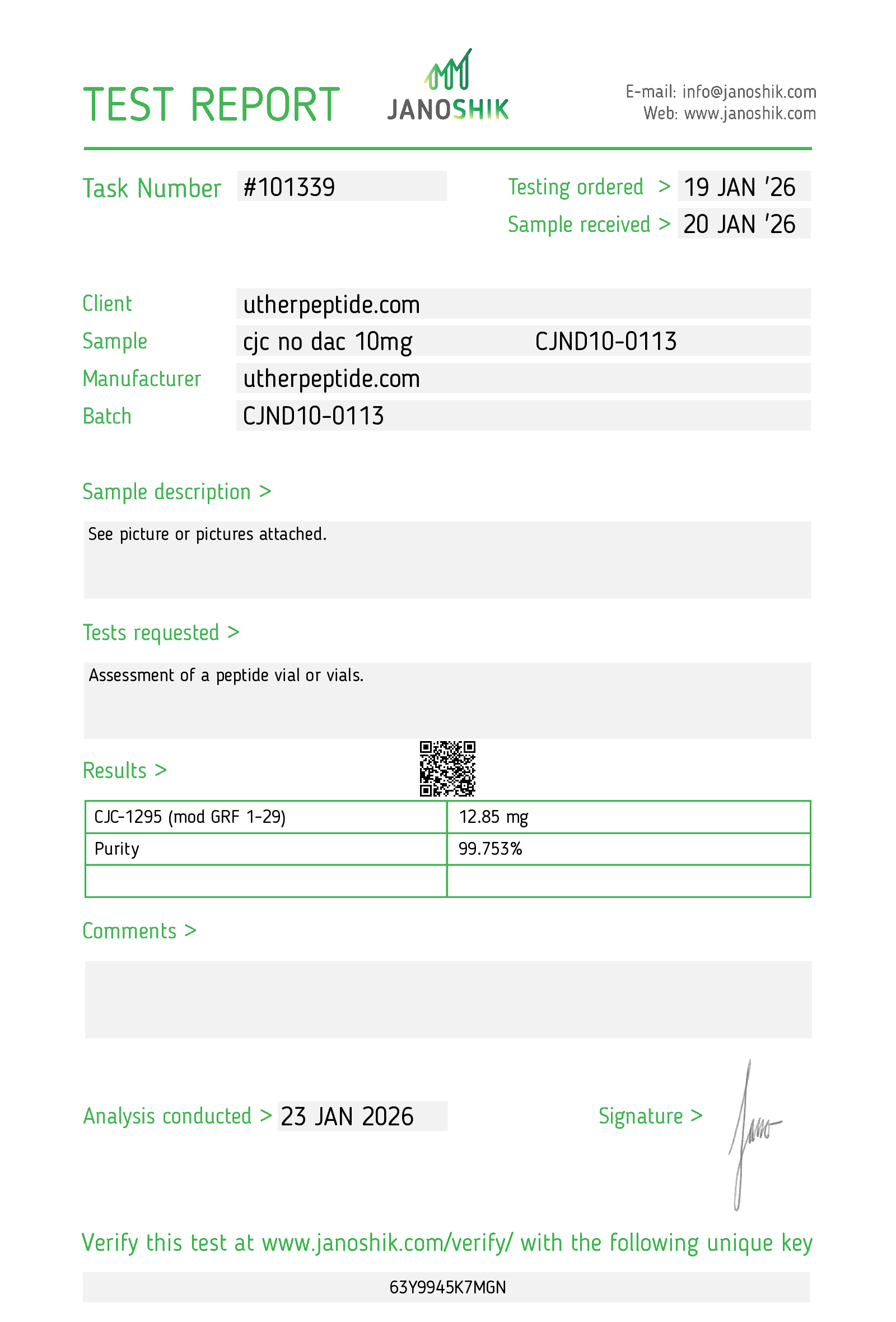 CJC-1295 COA · 2026-01-23