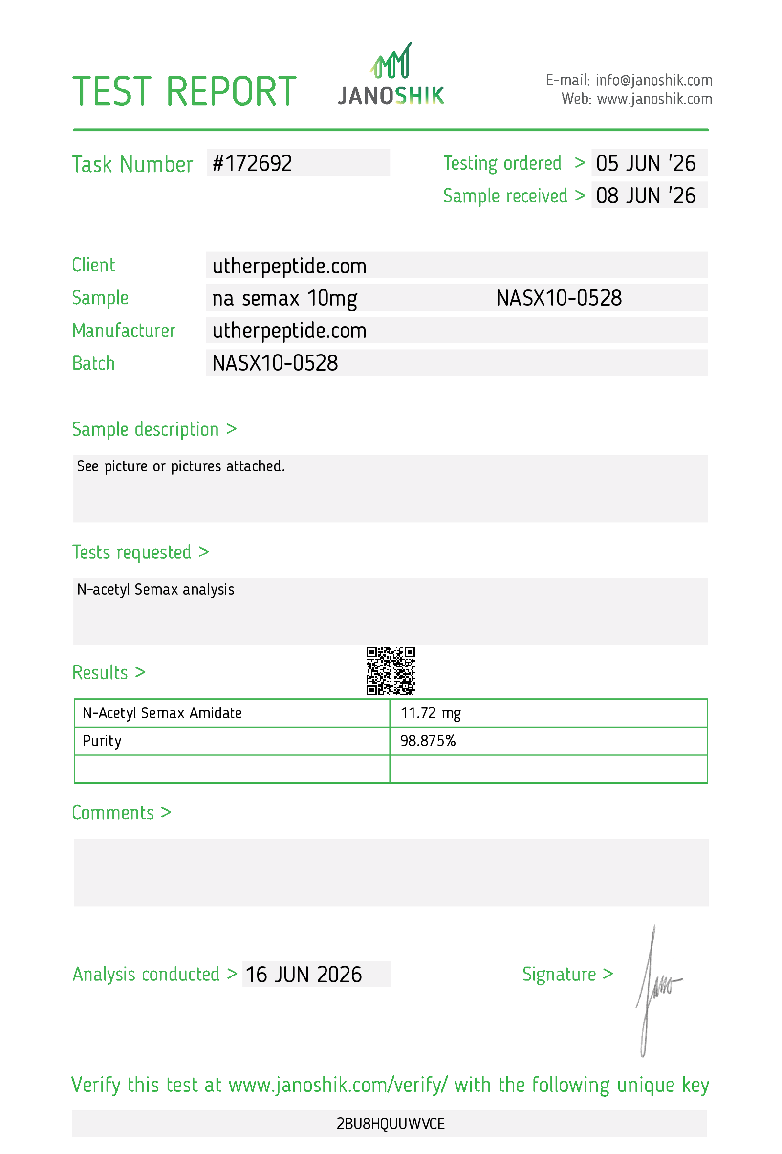 N-Acetyl Semax Amidate COA · 2026-06-16
