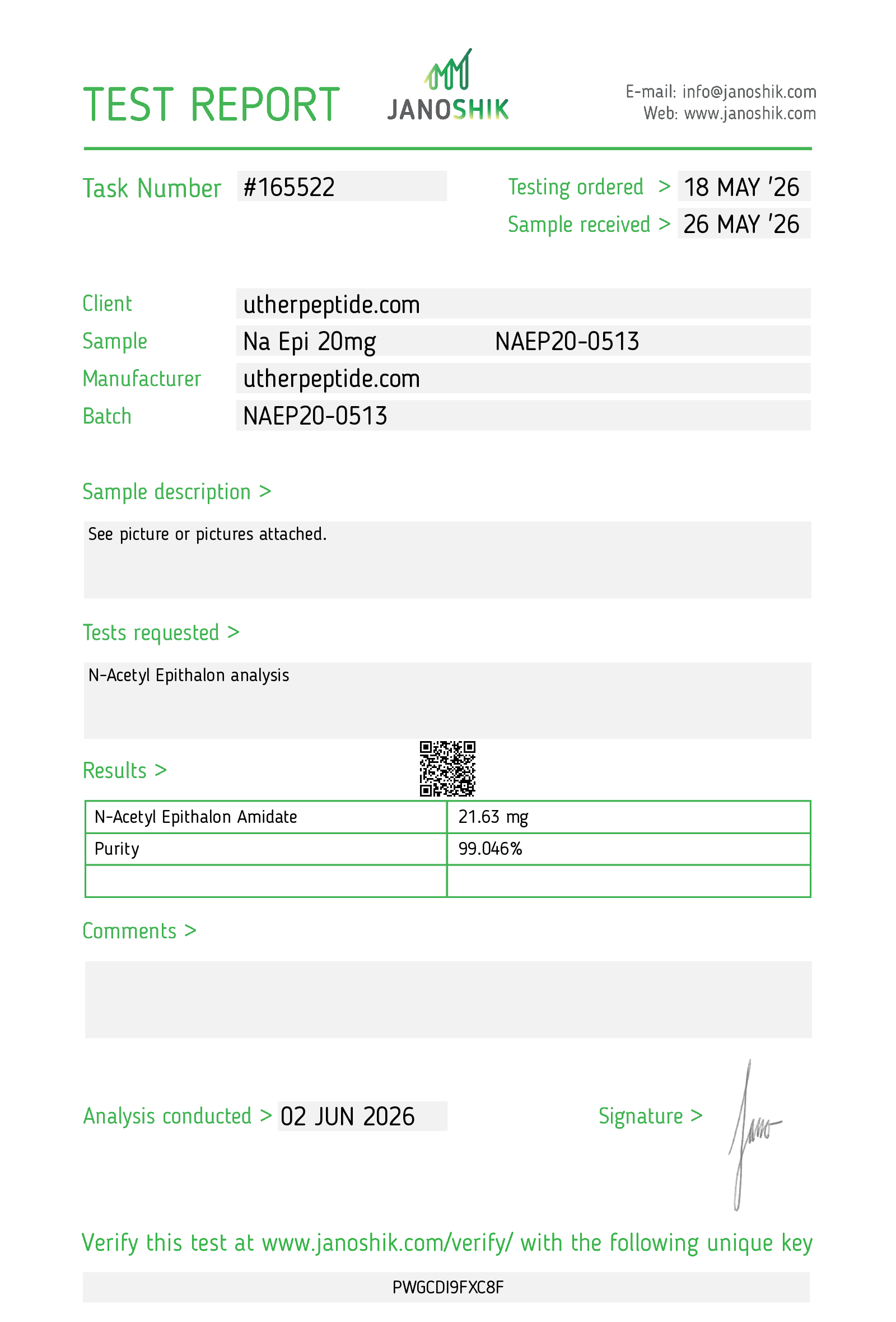 Certificate scan