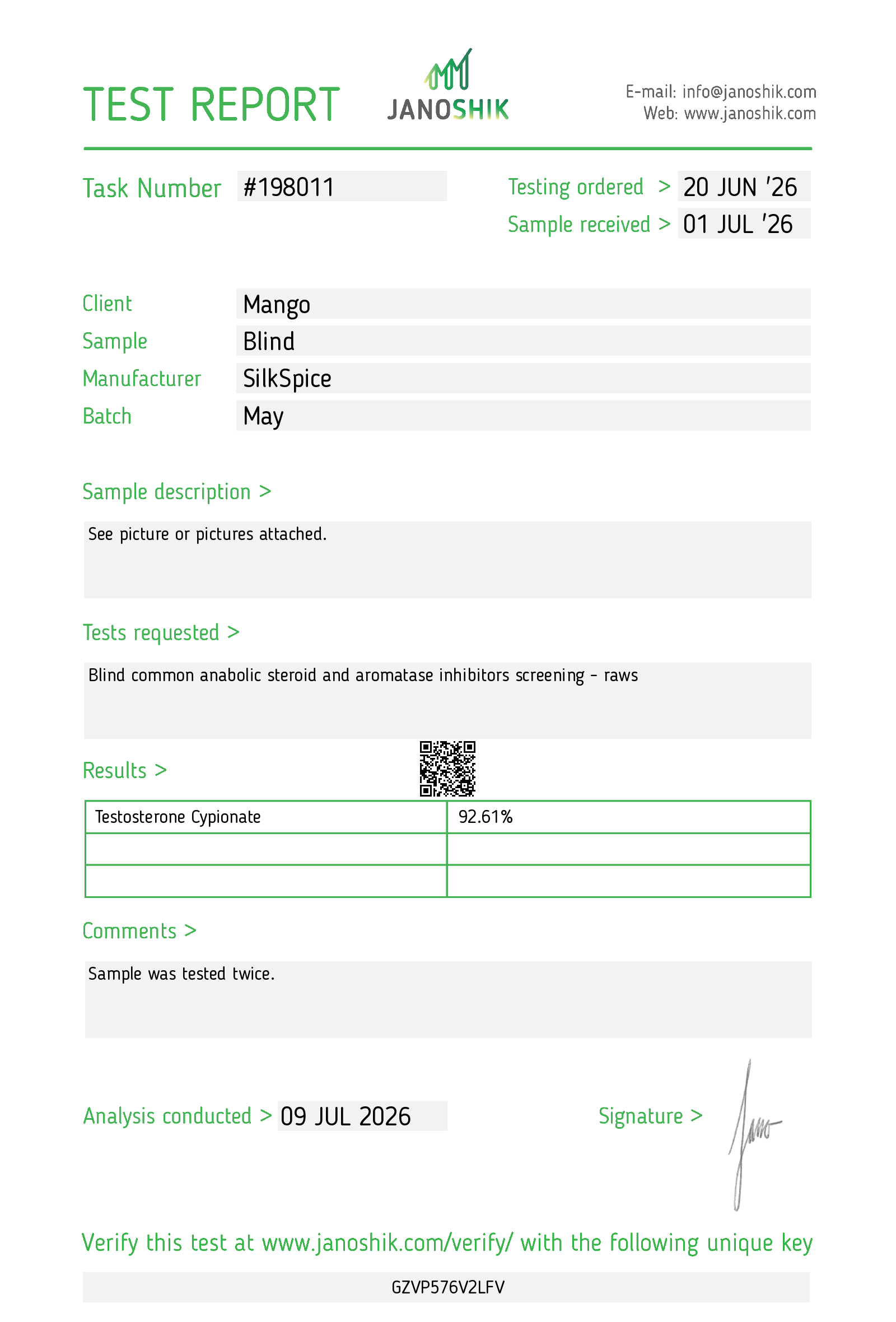 Certificate scan