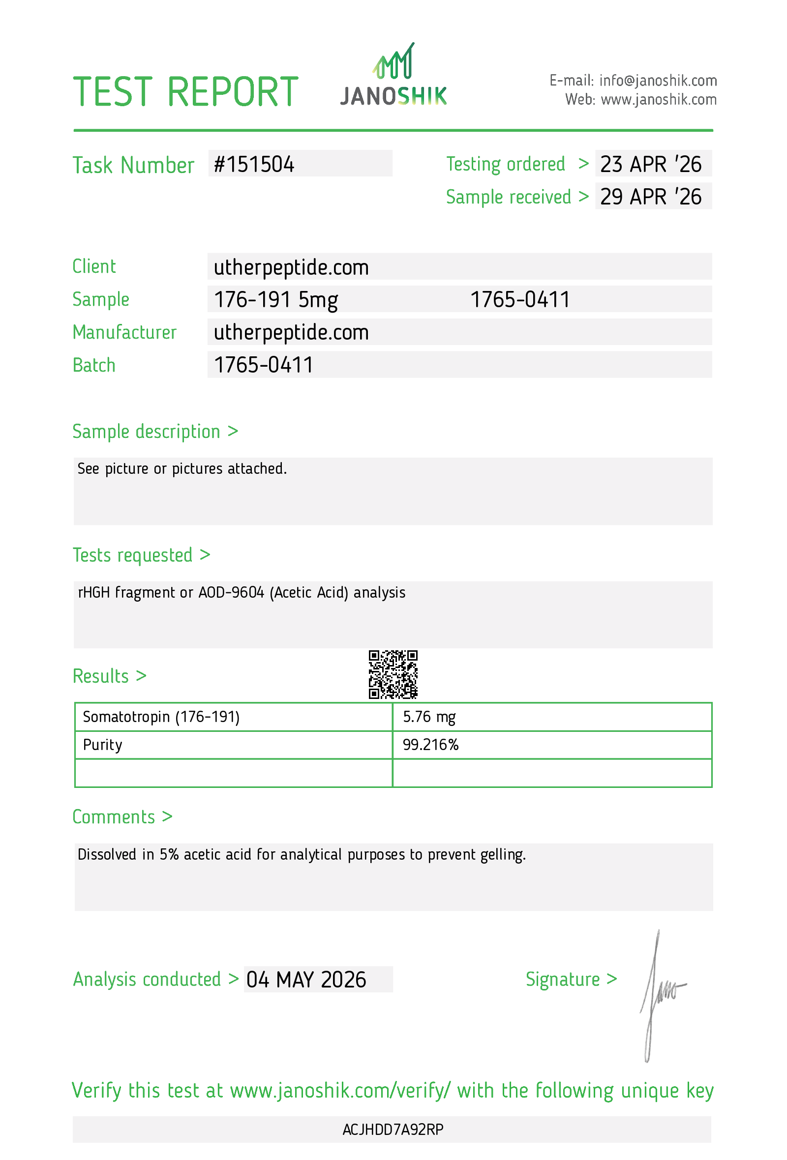 Certificate scan