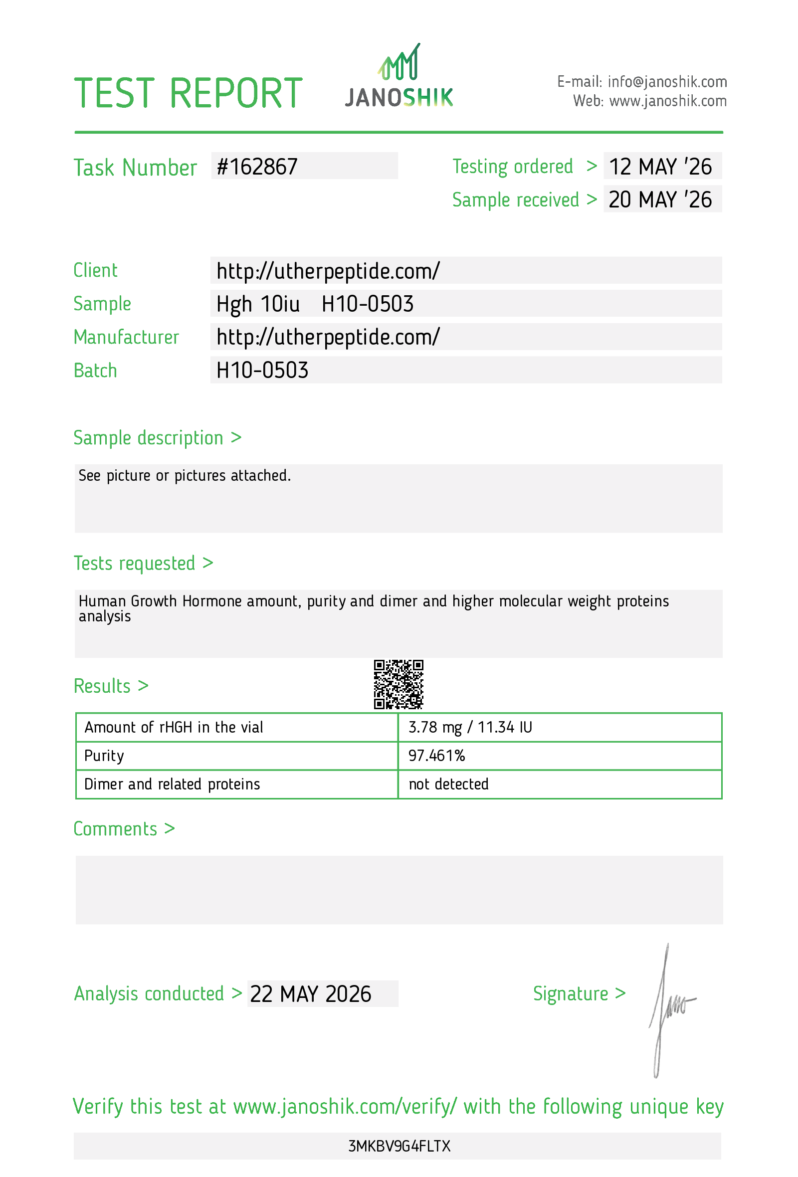 Certificate scan