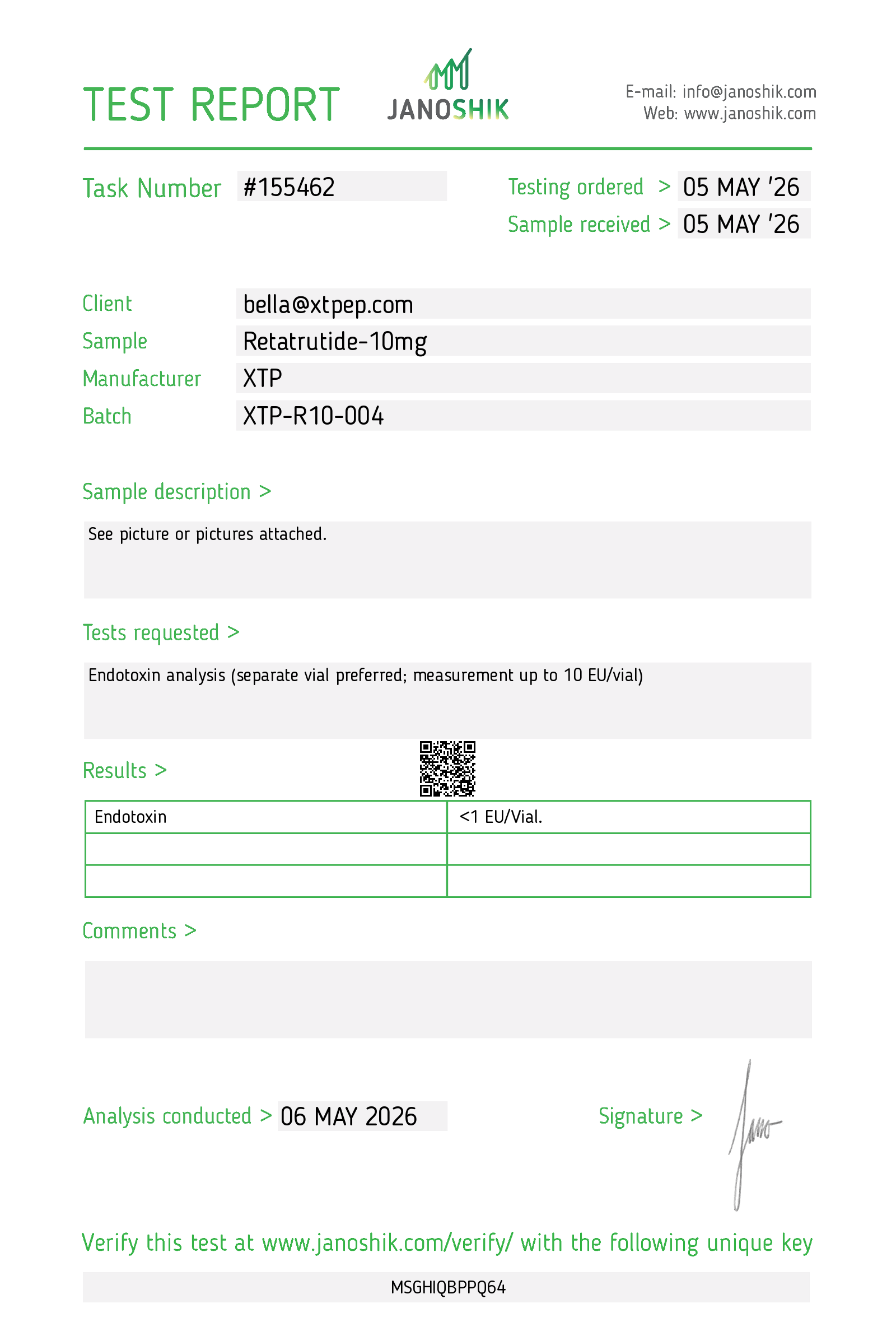 Certificate scan