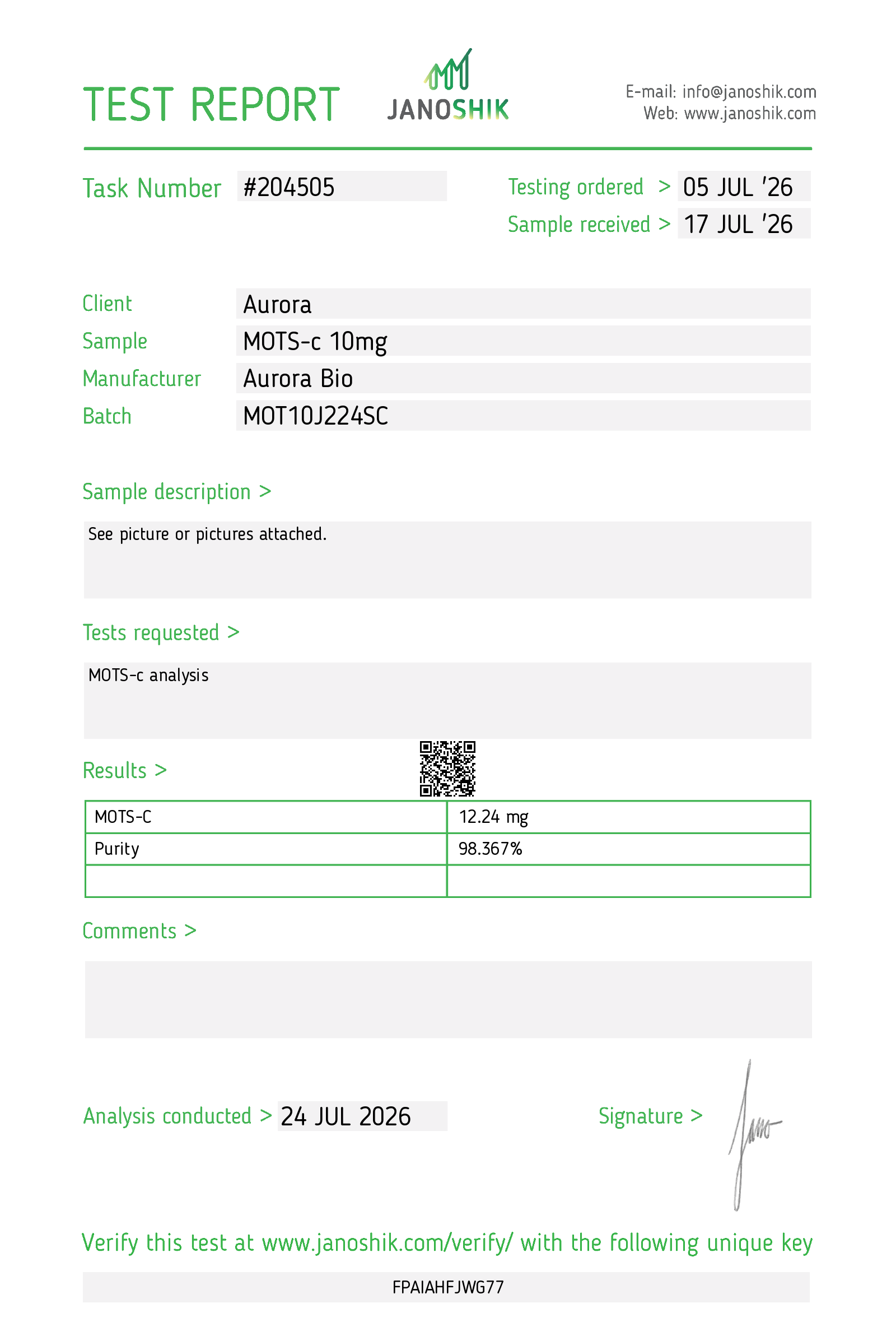 Certificate scan