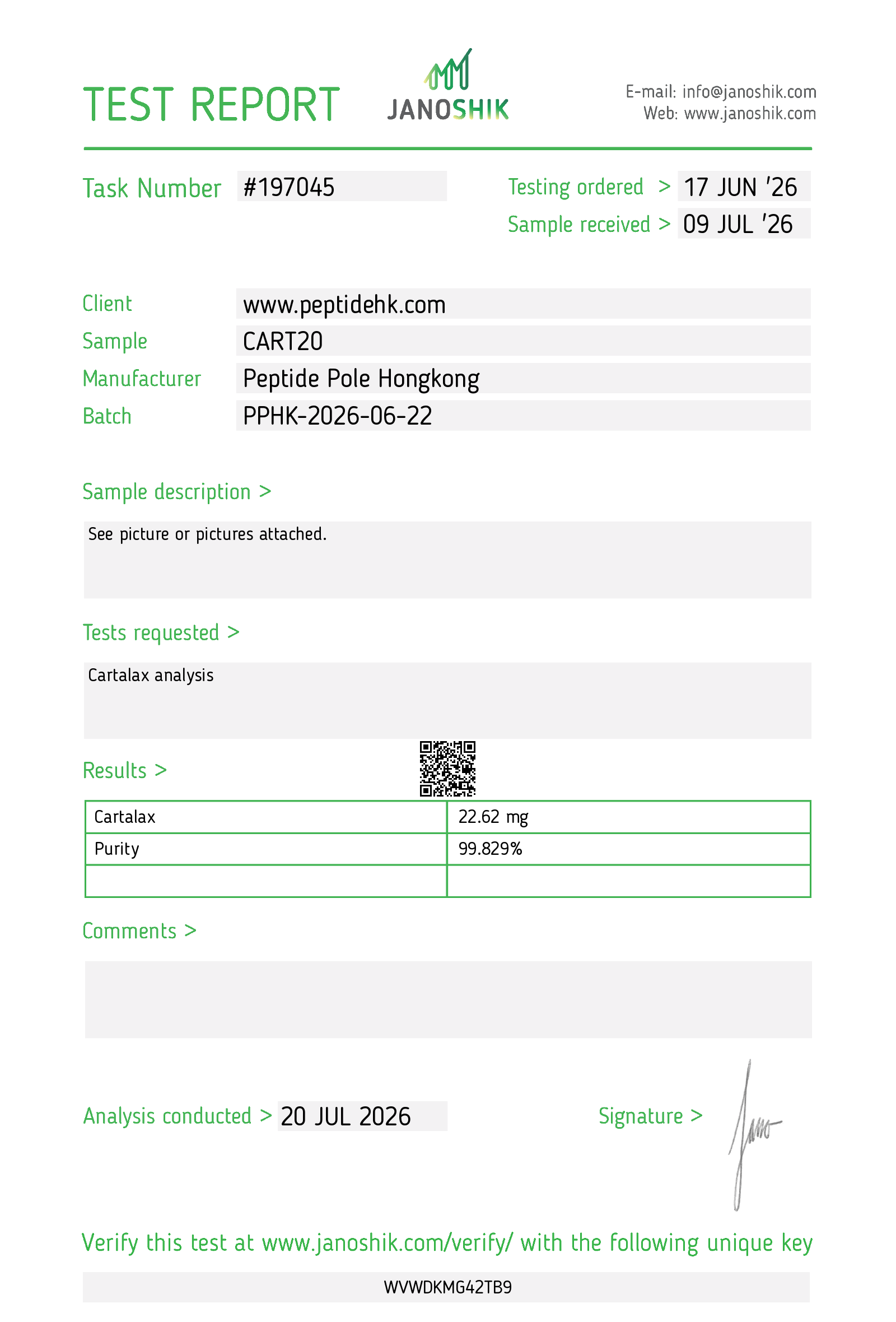 Certificate scan