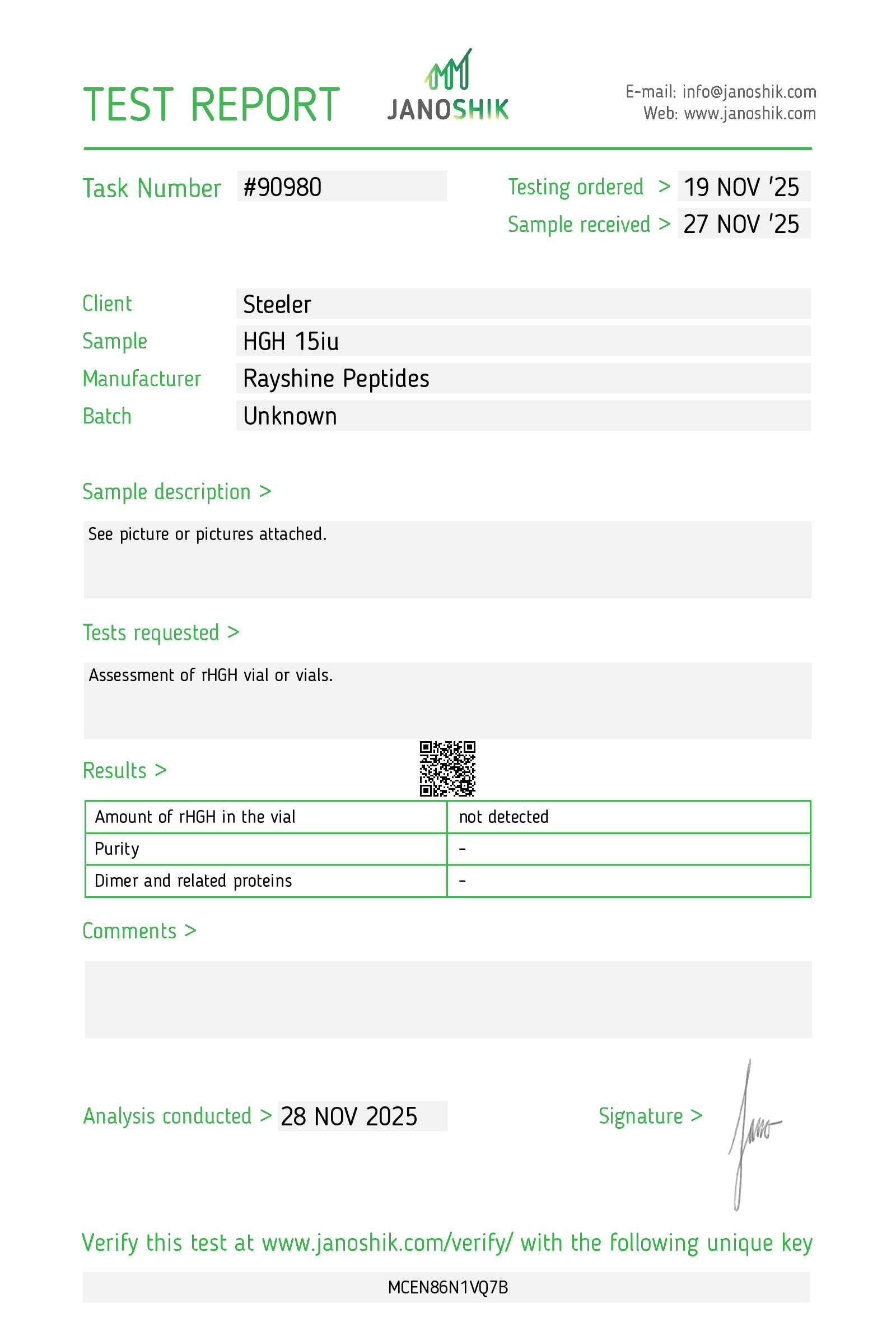 Certificate scan