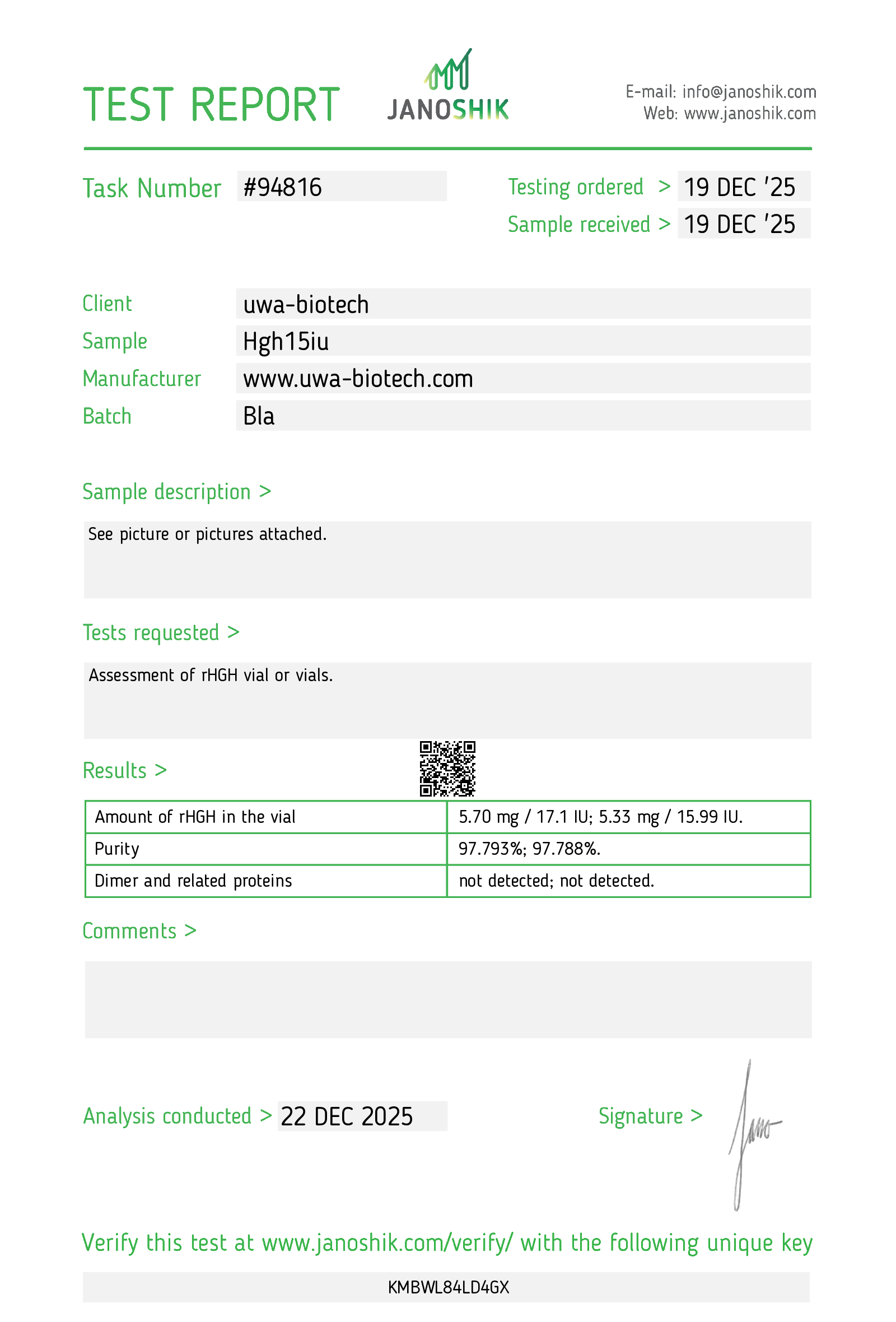Certificate scan