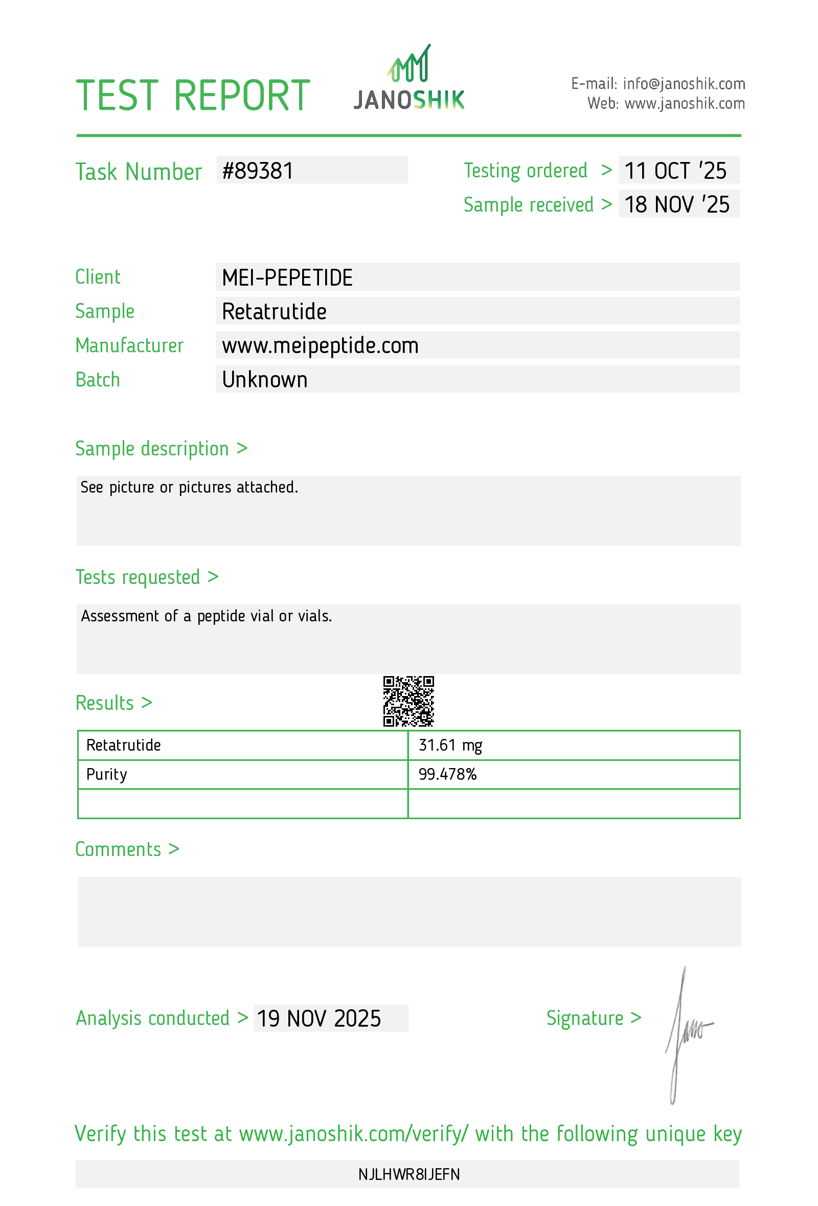 Certificate scan