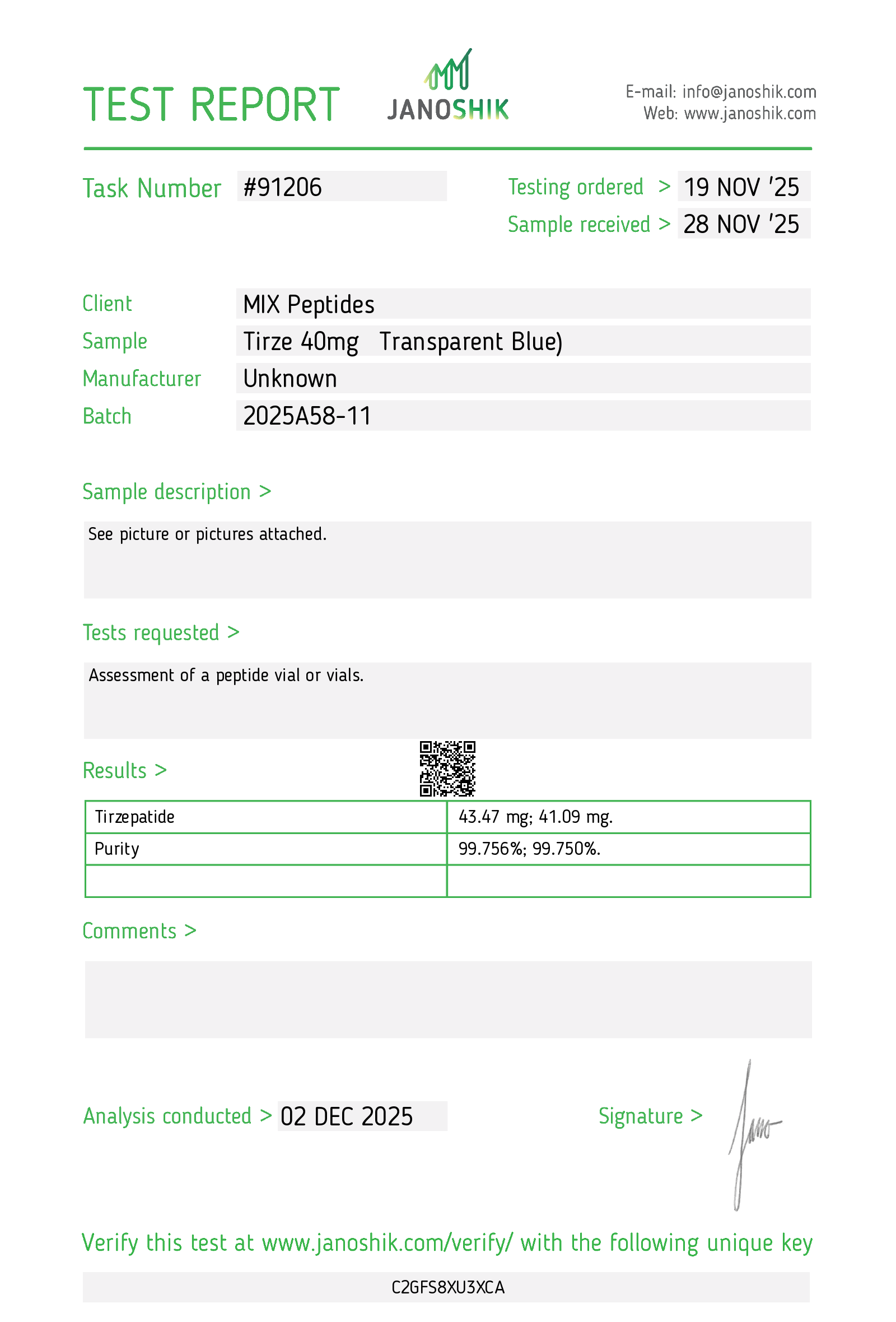 Certificate scan