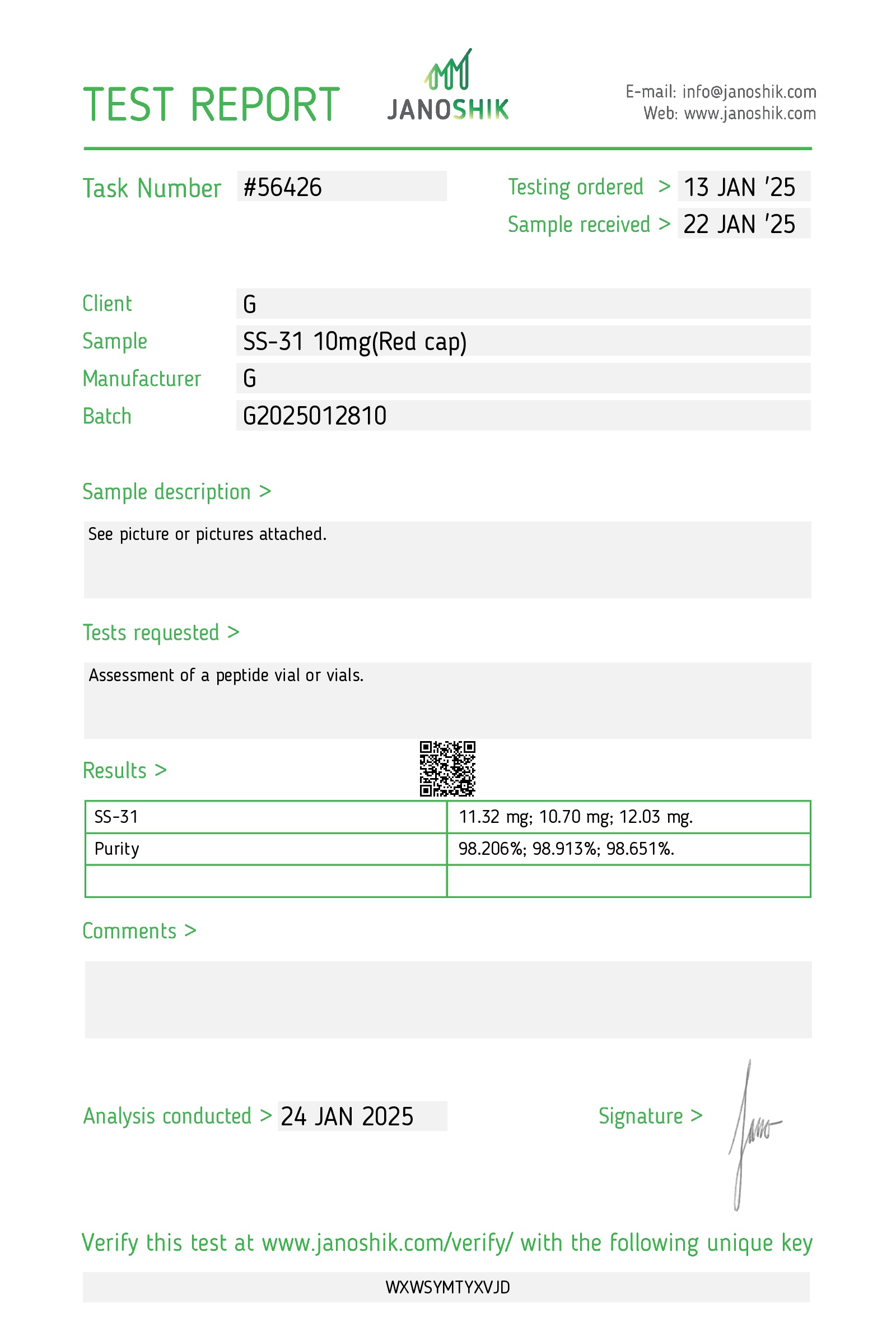 Certificate scan